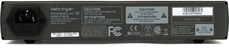 Behringer Powerplay P16-D 16-channel Distribution Module