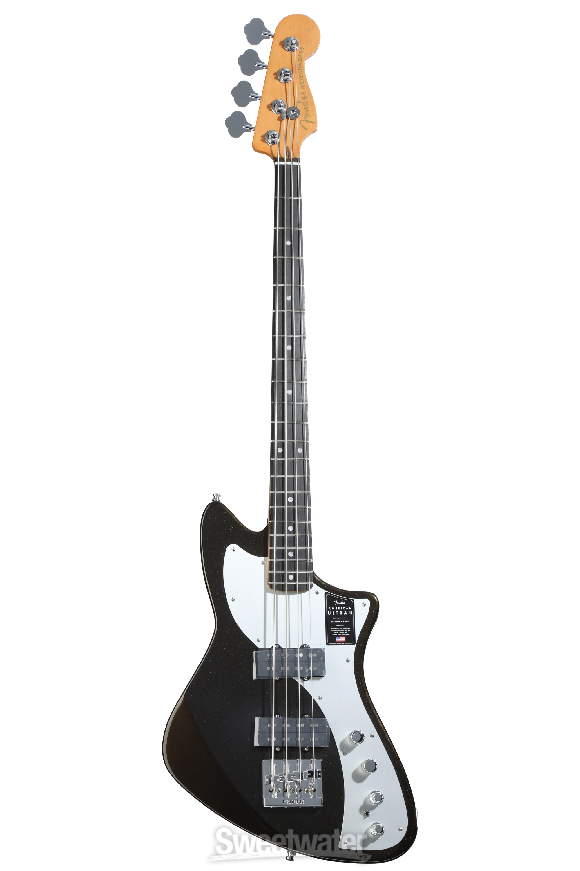 Fender American Ultra II Meteora Bass - Texas Tea, Ebony