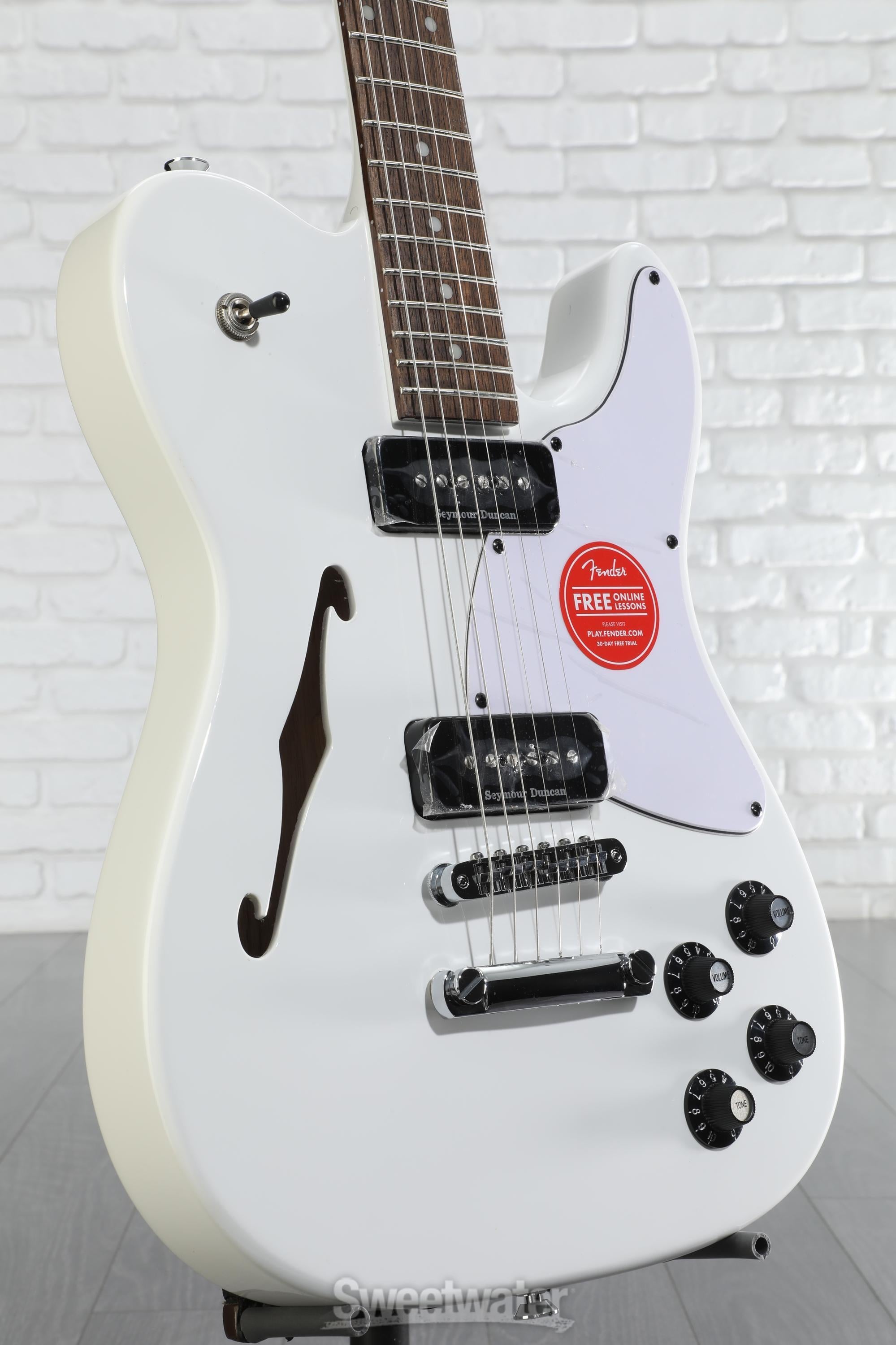 Fender Jim Adkins JA-90 Telecaster Thinline - White | Sweetwater