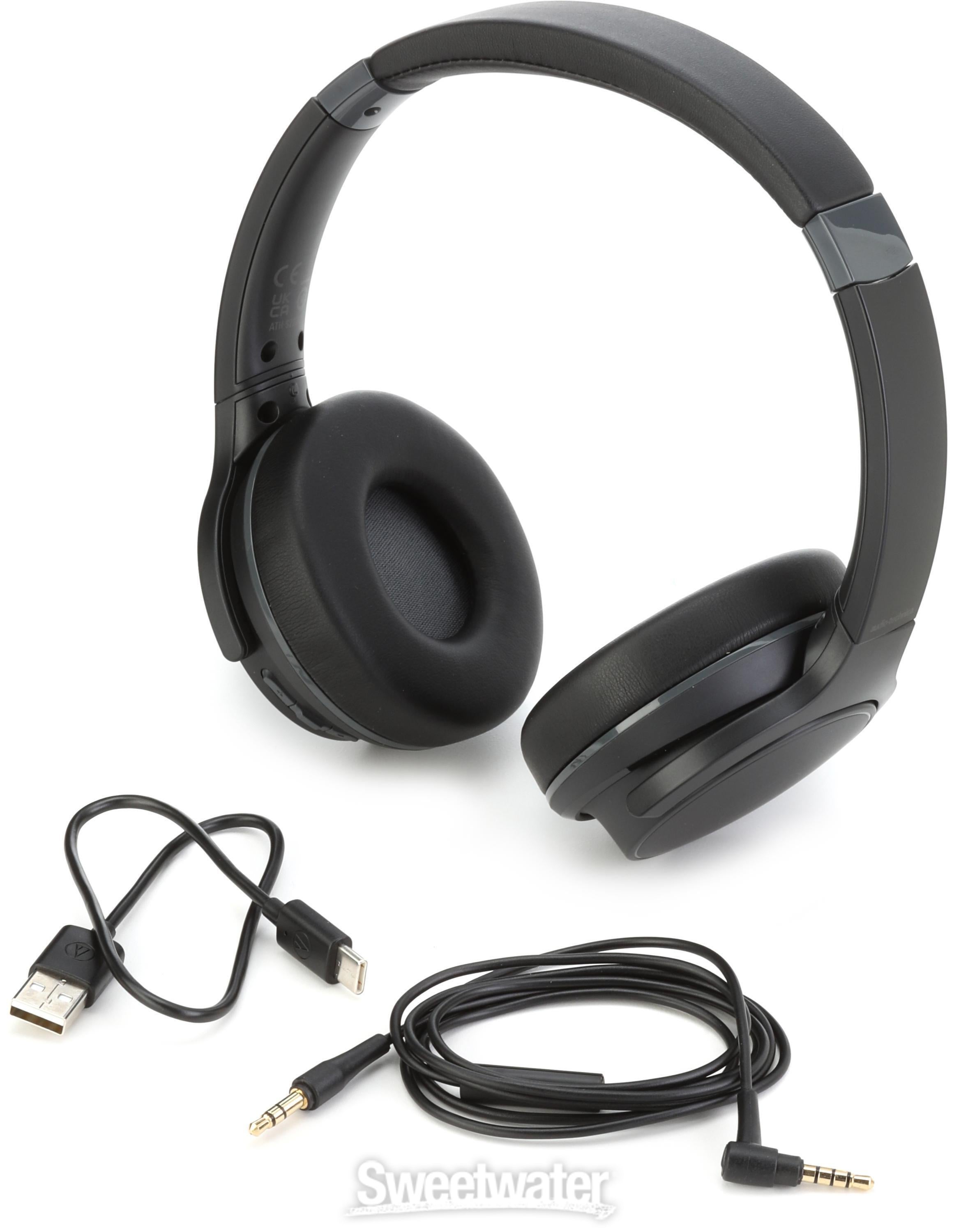 Audio-Technica ATH-S220BTBK Wireless On-ear Headphones | Sweetwater