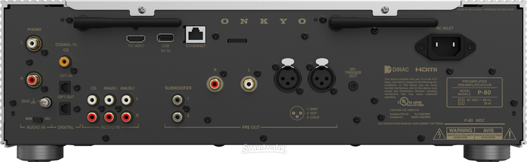 Onkyo Icon Series P-80 Network Preamplifier - Silver | Sweetwater