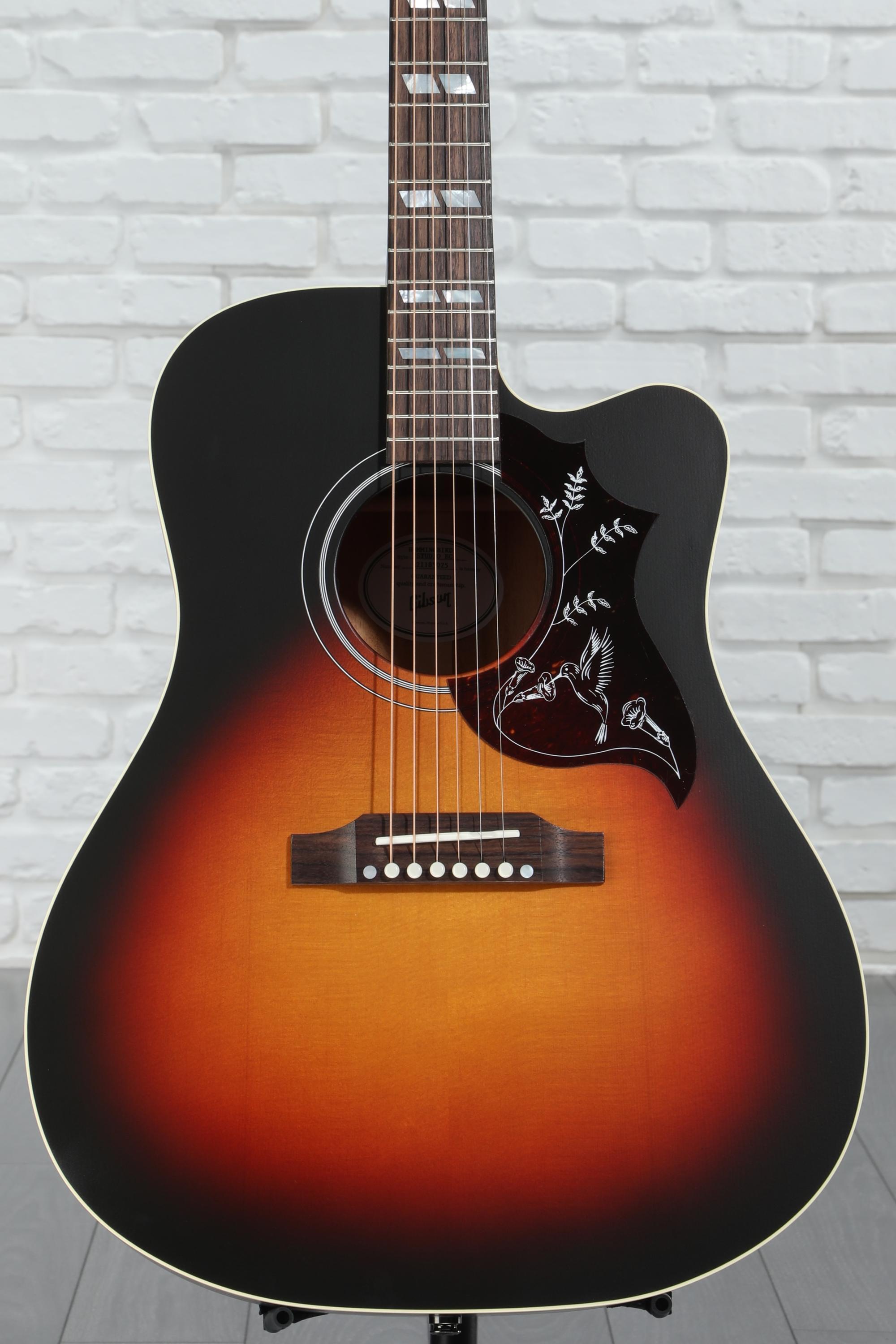 ギター Gibson Replica Hummingbird Studio/BLK Gibson Custom Shop Hummingbird Custom Ebony (035) - Willcutt
