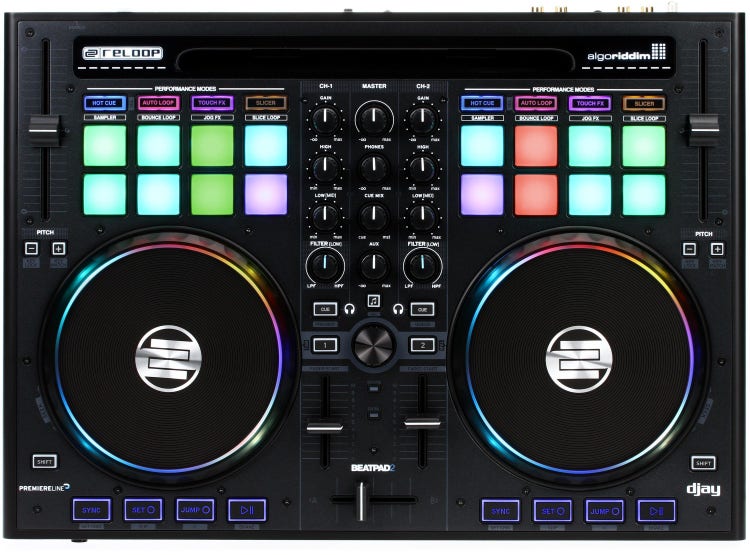 Reloop Beatpad 2 DJ Controller iOS Algoriddim DJAY 2 4-Channel Japan Black  4kg
