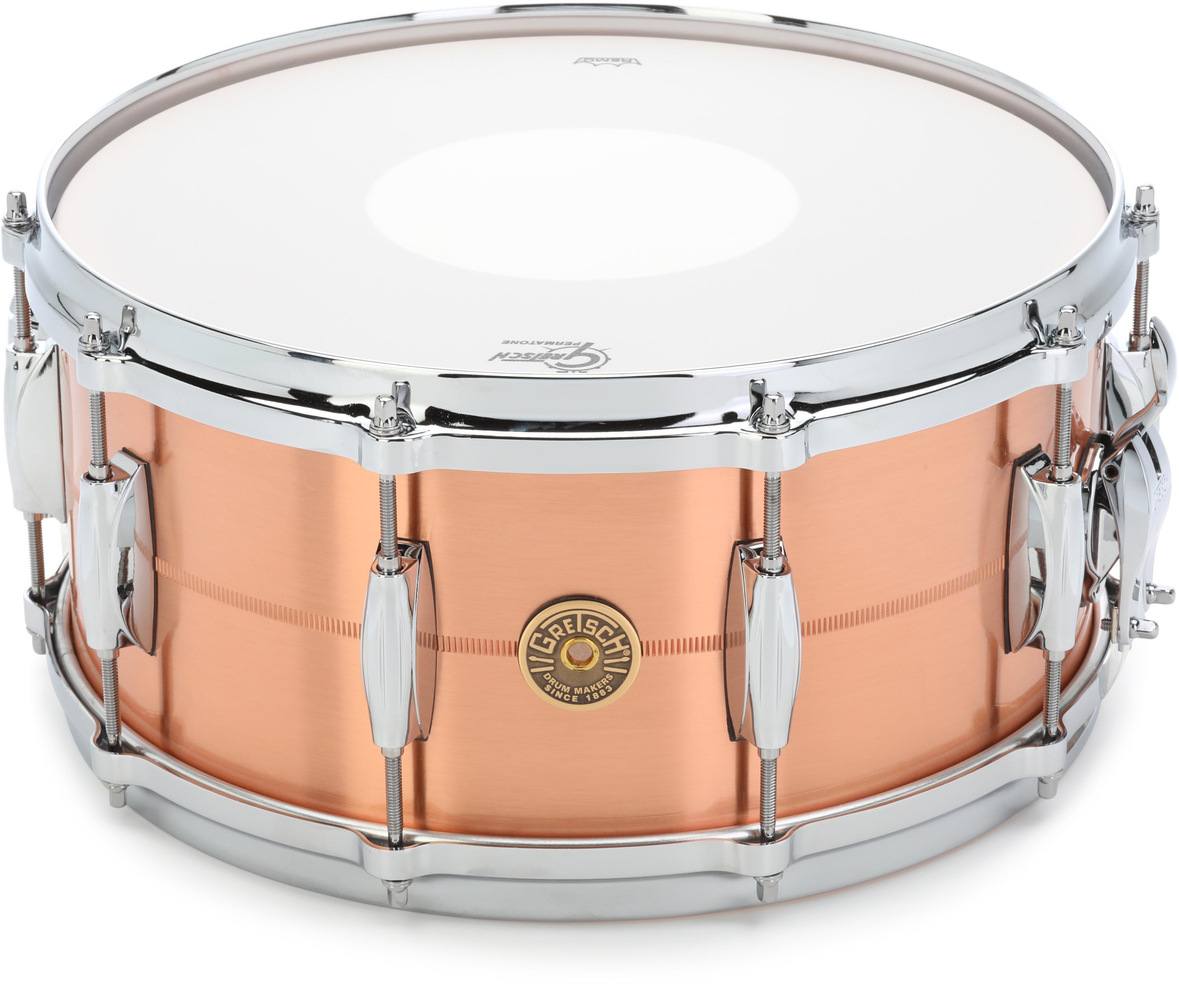 Gretsch Drums C2 2mm Copper Snare Drum - 6.5 x 14-inch - Brushed ...