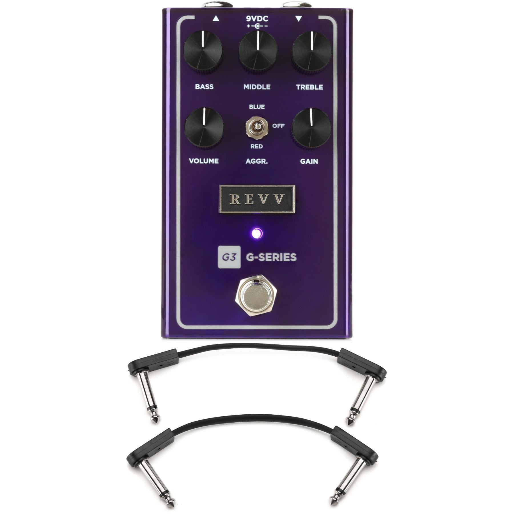 Revv G3 V2 Distortion Guitar Pedal with EBS Flat Patch