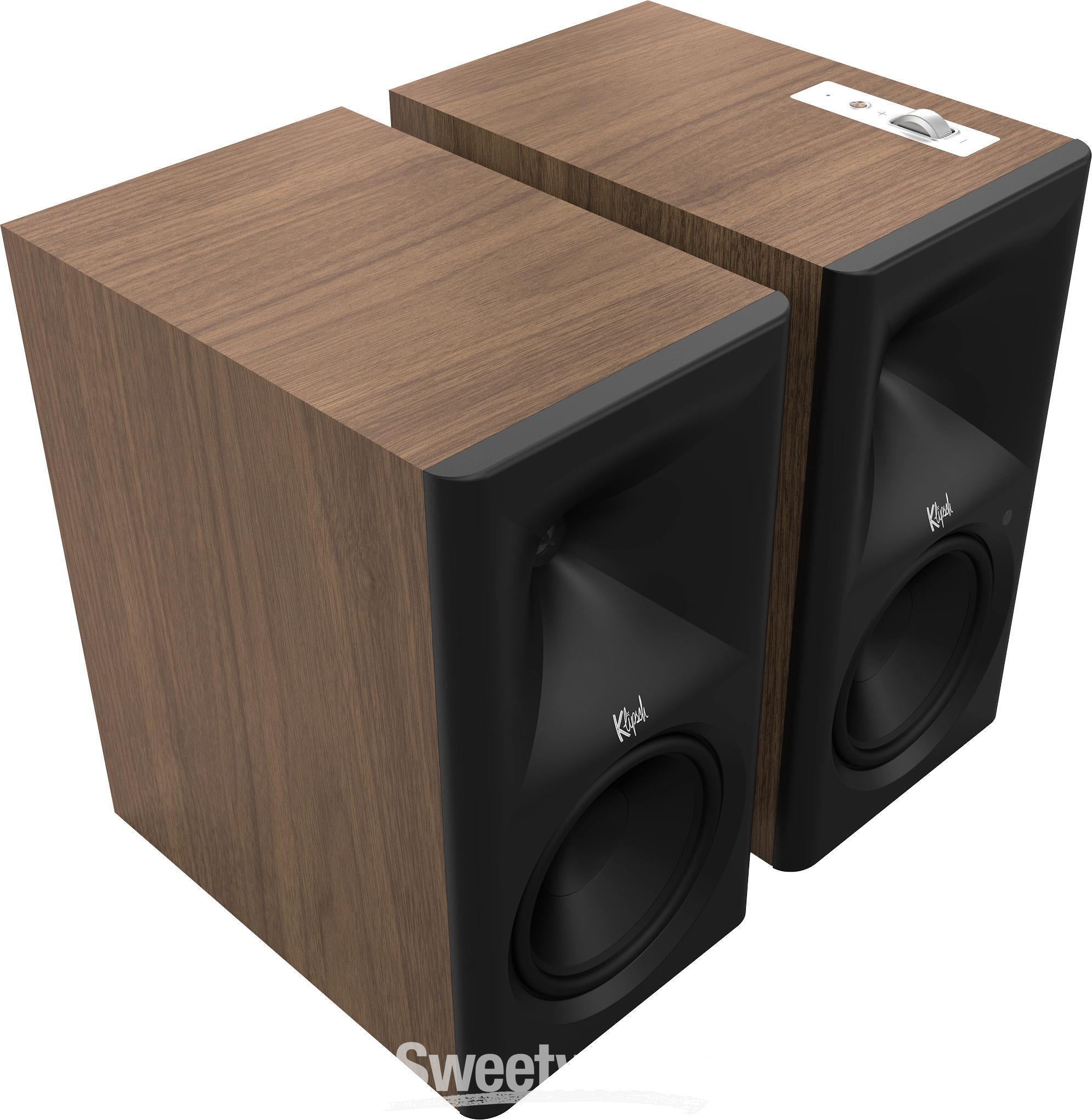 Klipsch The Sevens II Powered Bookshelf Speakers - Walnut | Sweetwater