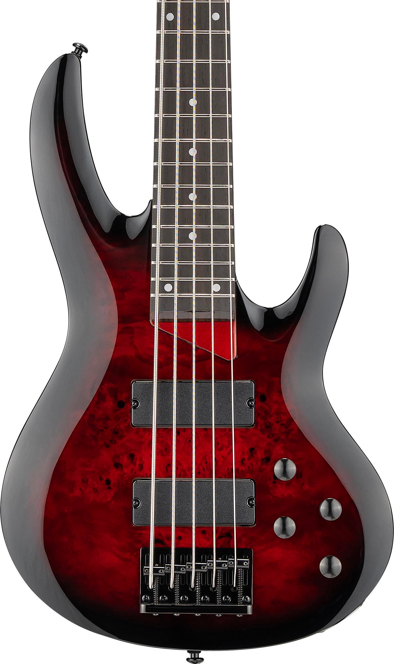 ESP E-II J5 QM Bass - See Thru Black | Sweetwater