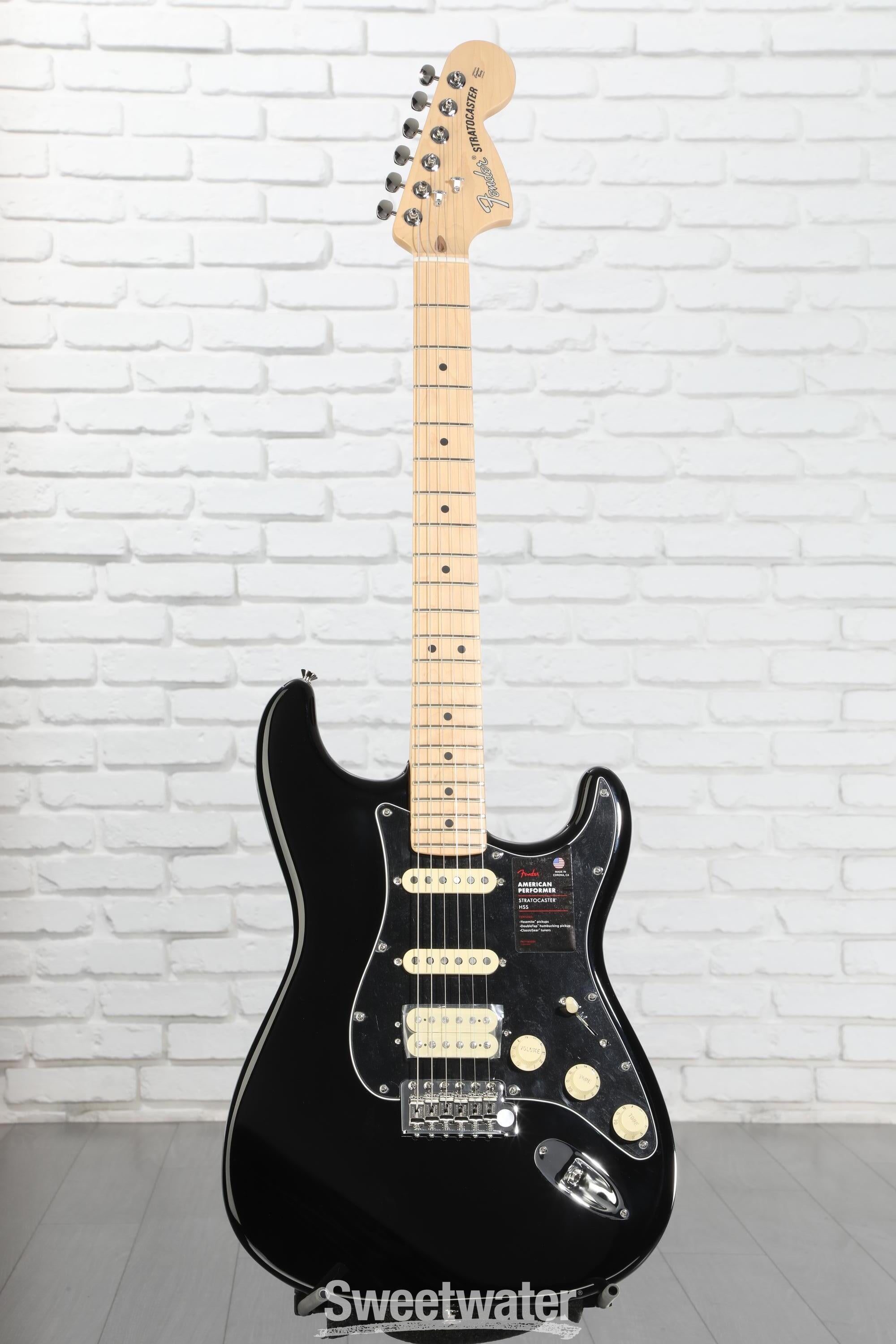 ギター American Performer Stratocaster HSS Fender American Performer Stratocaster HSS - Black with