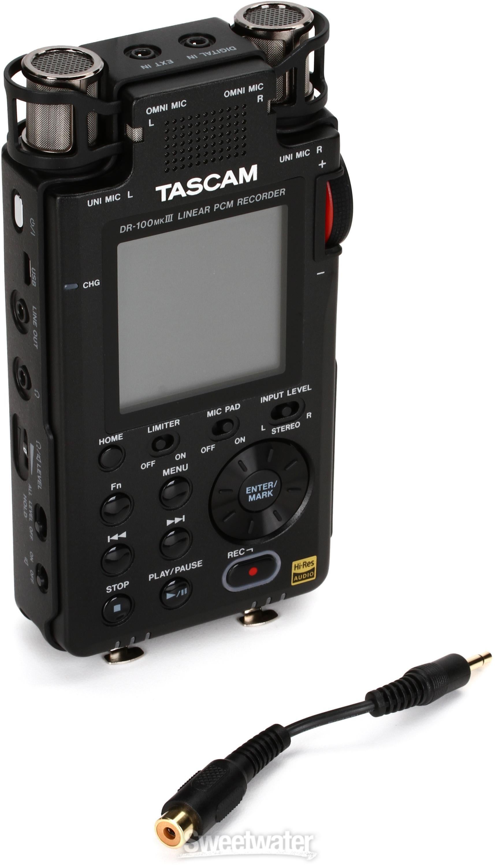 TASCAM DR-100mkIII Handheld Digital Stereo Recorder