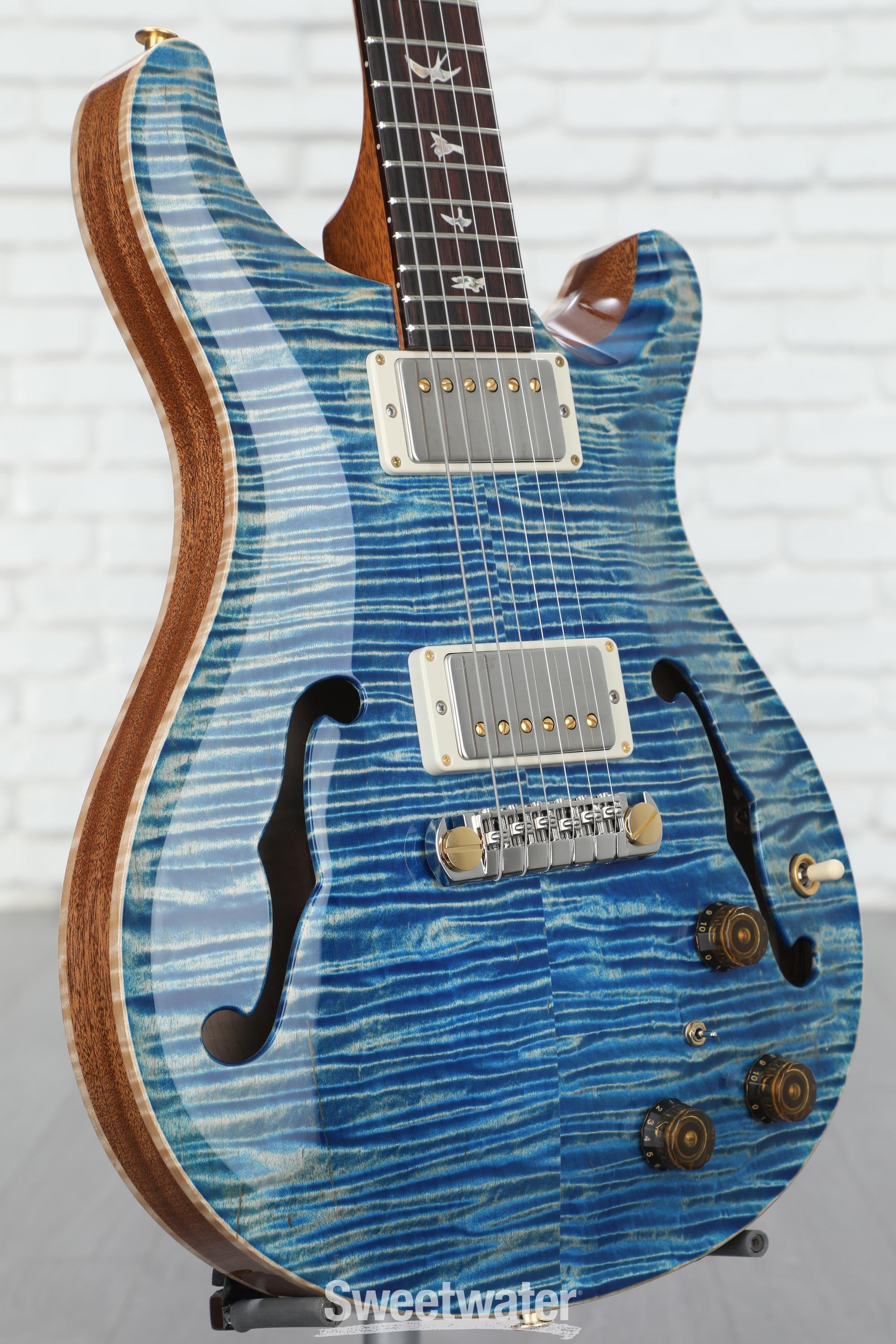 PRS Hollowbody II Piezo 10-Top Electric Guitar - Faded Blue
