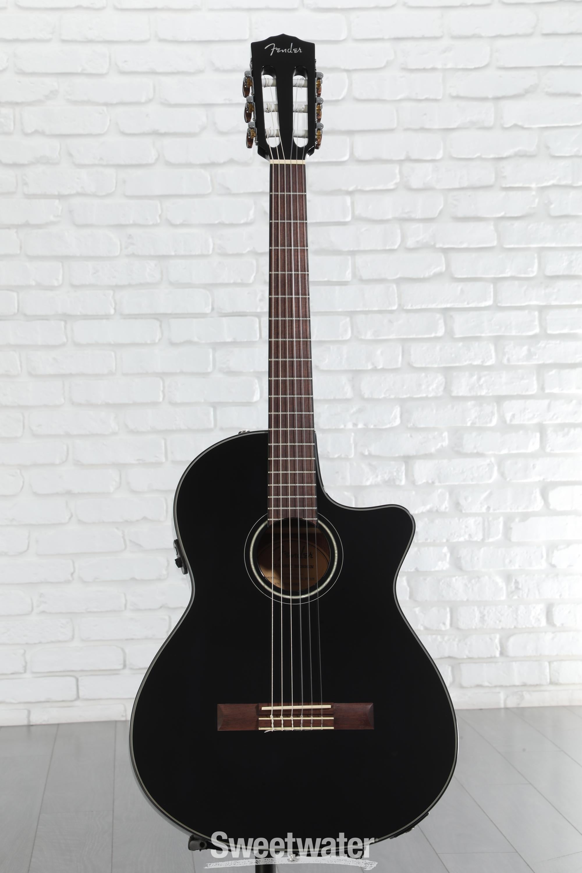 ギター FENDER CN-140SCE Nylon Thinline Black Amazon.com: Fender CN-140SCE Thinline Concert Nylon String