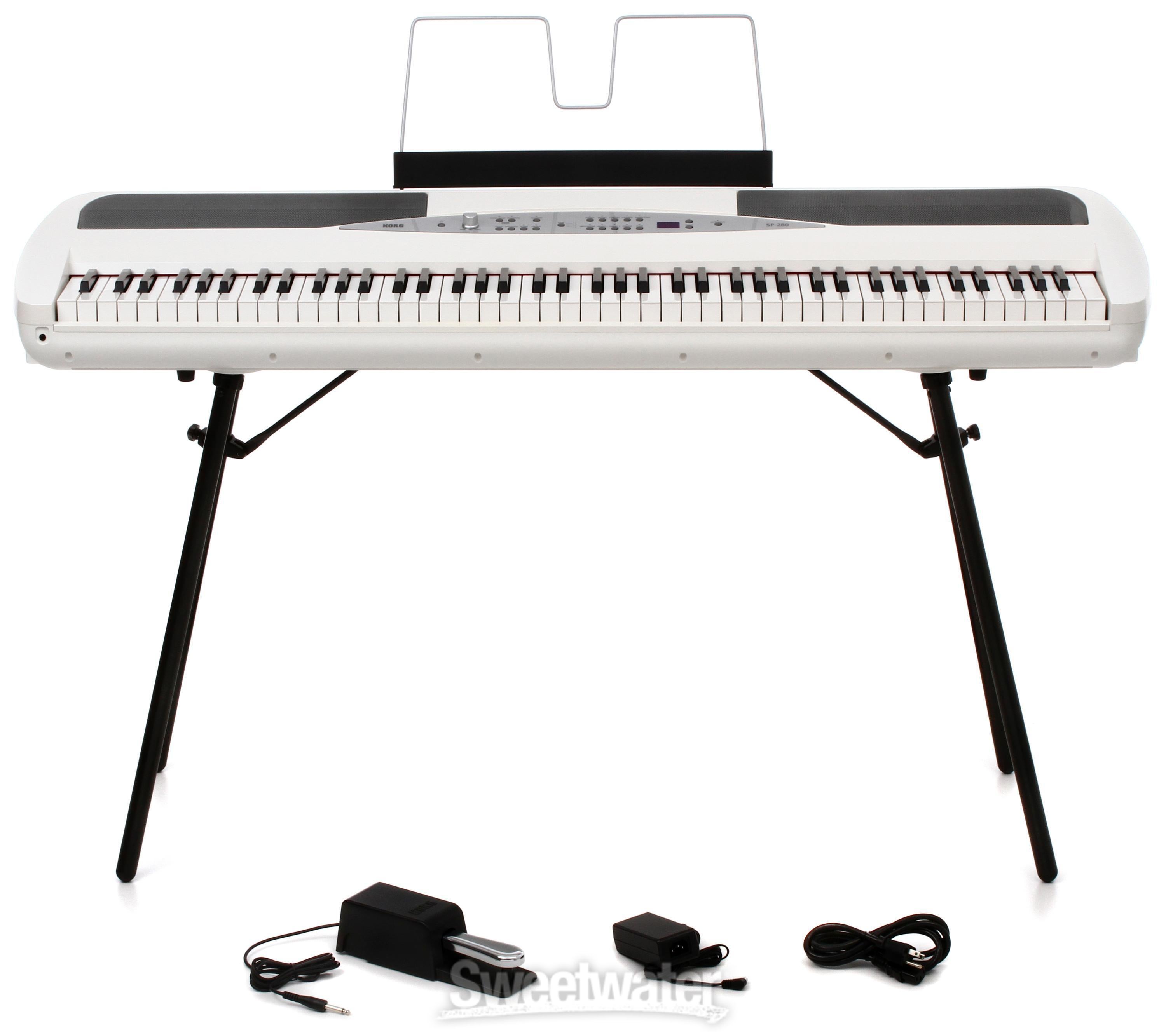 Korg SP-280 Digital Piano with Speakers - White | Sweetwater