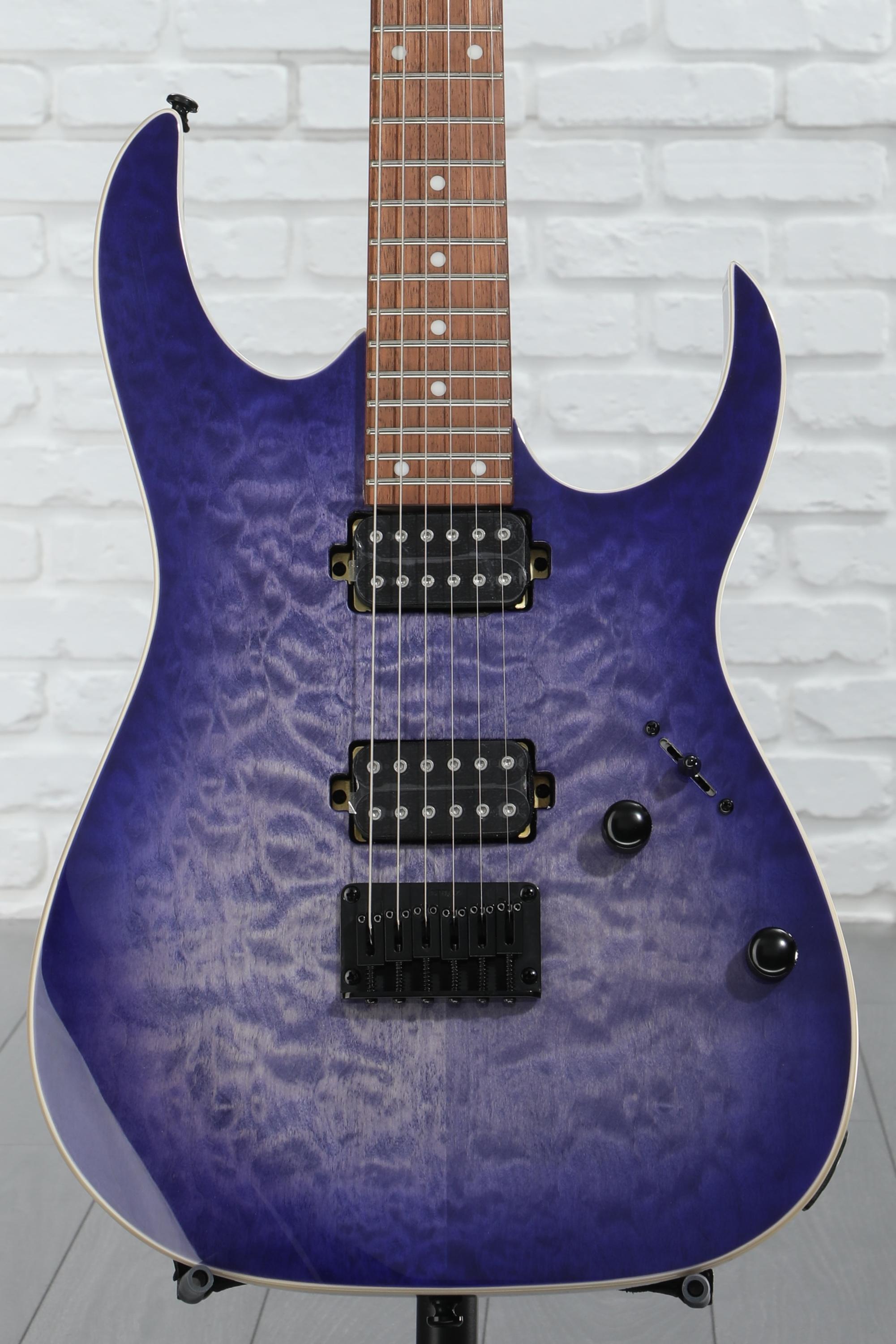 Ibanez RG421QM Electric Guitar - Cerulean Blue Burst