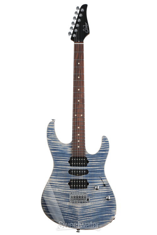 Suhr Modern Plus Electric Guitar - Faded Trans Blue Denim Suhr Modern Plus Electric Guitar - Faded Trans Blue Denim