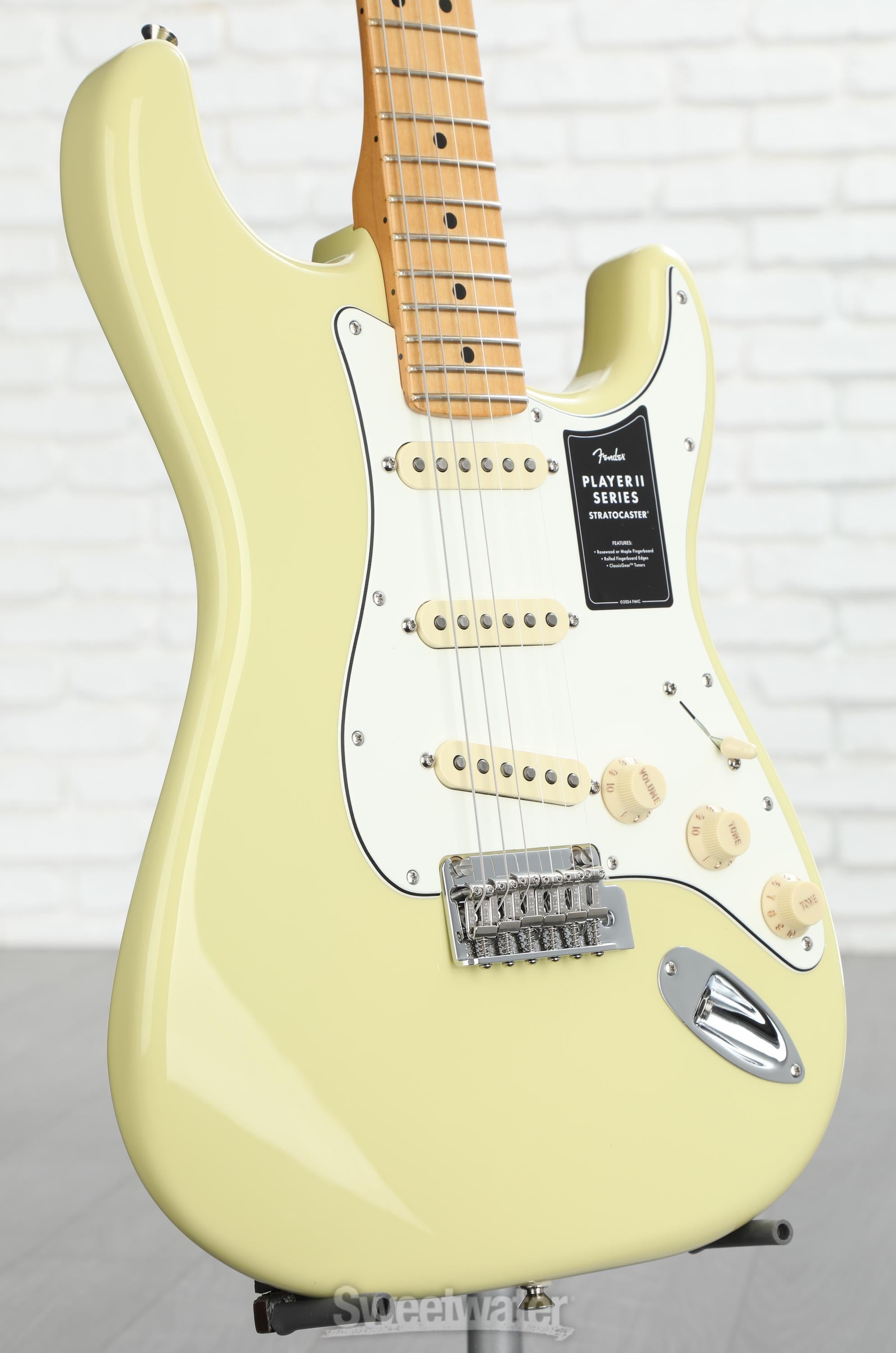 Photo of Fender Player II Stratocaster Electric Guitar - Hialeah Yellow with Maple Fingerboard
