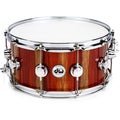Photo of DW Private Reserve Snare Drum - 6.5 inch x 14-inch, Gloss Natural over Candy Stripe Padauk
