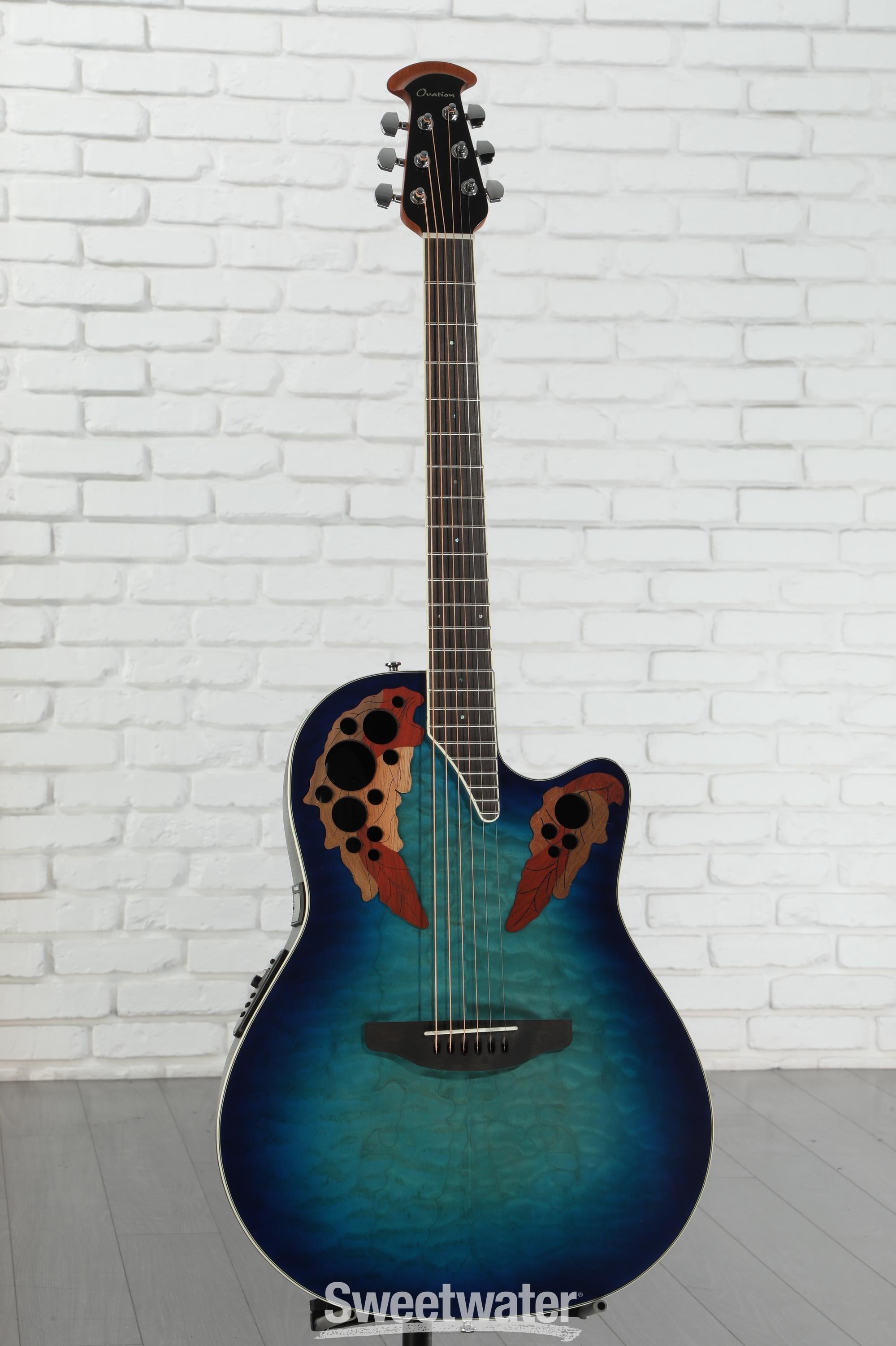 ギター OVATION CE48P TIGER EYE Celebrity Ovation CE48P Celebrity Series Elite Plus Super Shallow