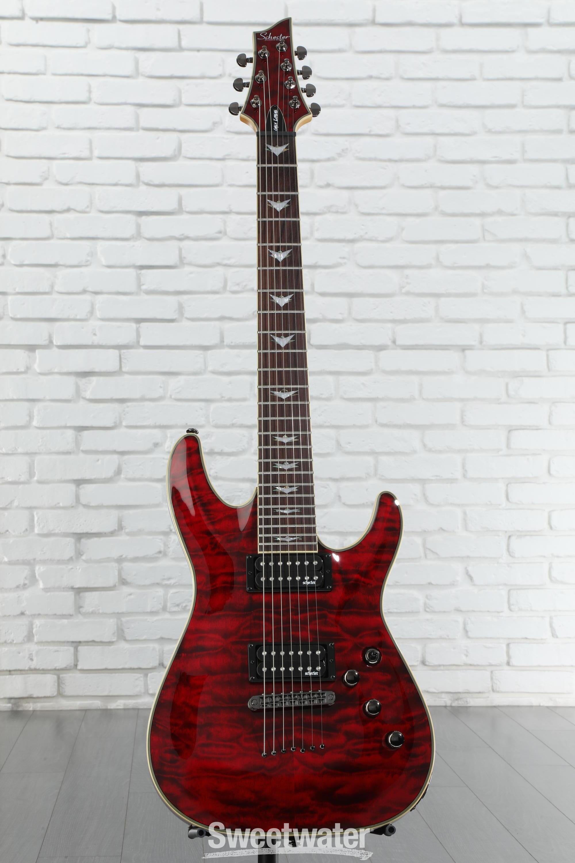 Schecter Omen Extreme-7 Electric Guitar - Black Cherry