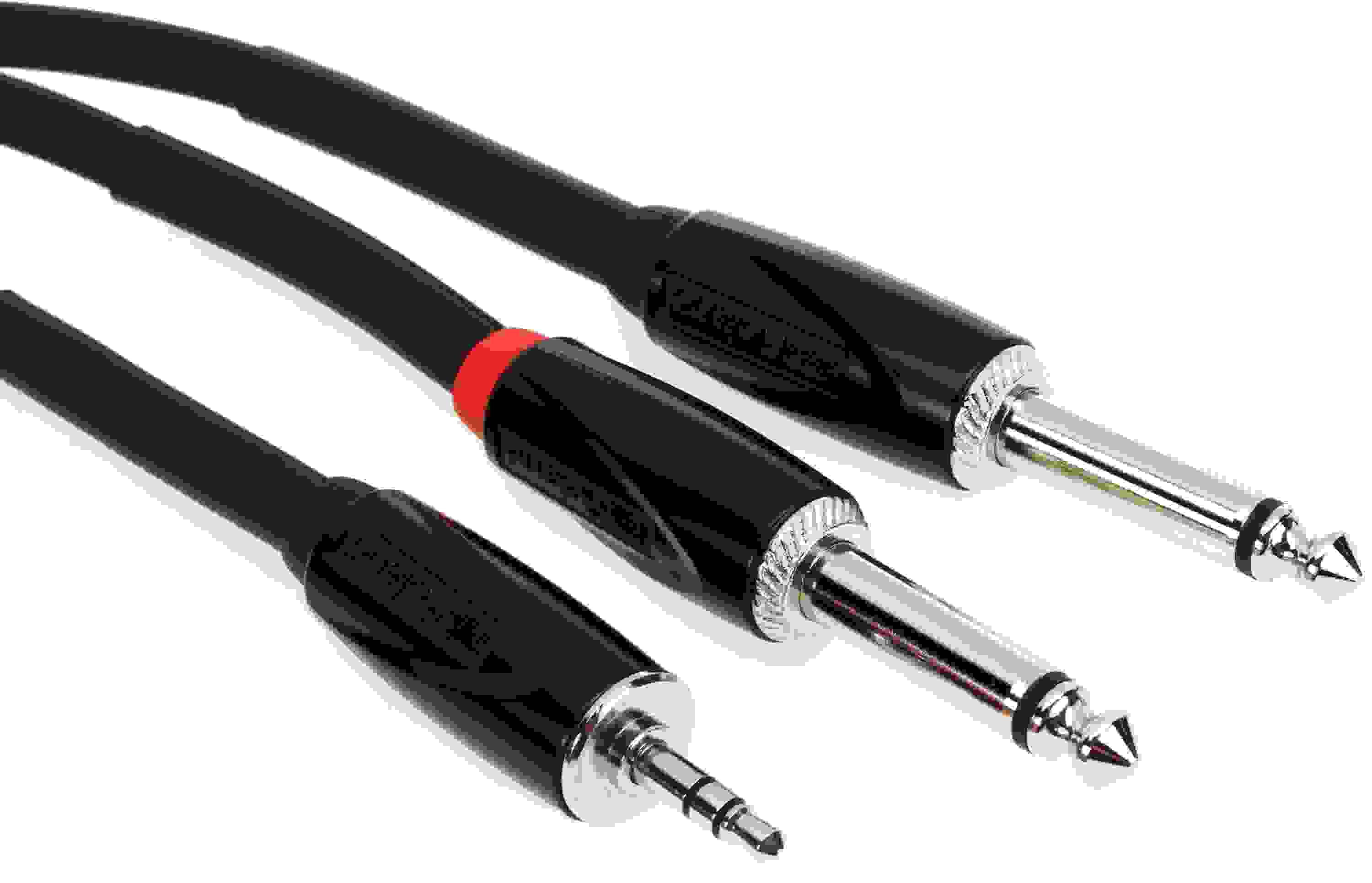 Roland RCC-15-3528V2 Black Series 3.5mm TRS Male to Dual 1/4-inch TS Male - 15 foot