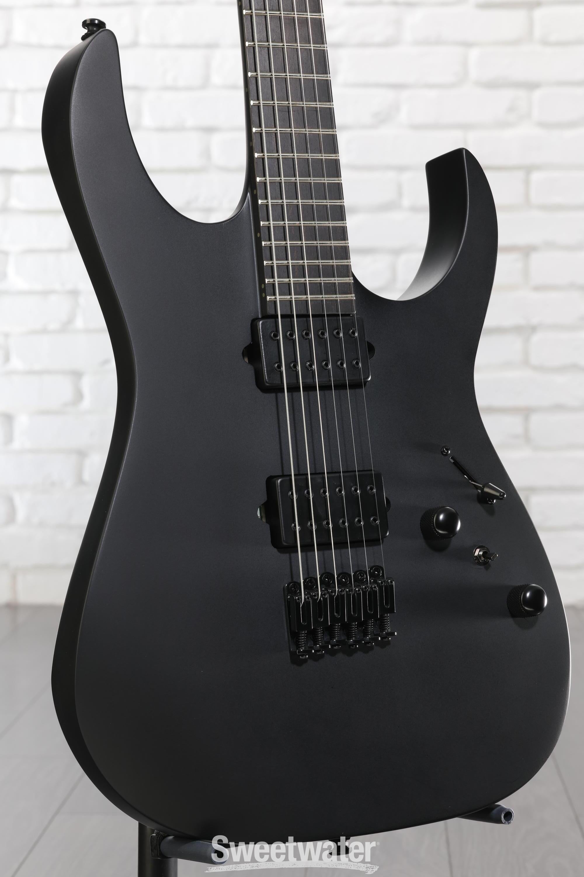 Ibanez RGRTB621 Iron Label Electric Guitar - Black Flat | Sweetwater