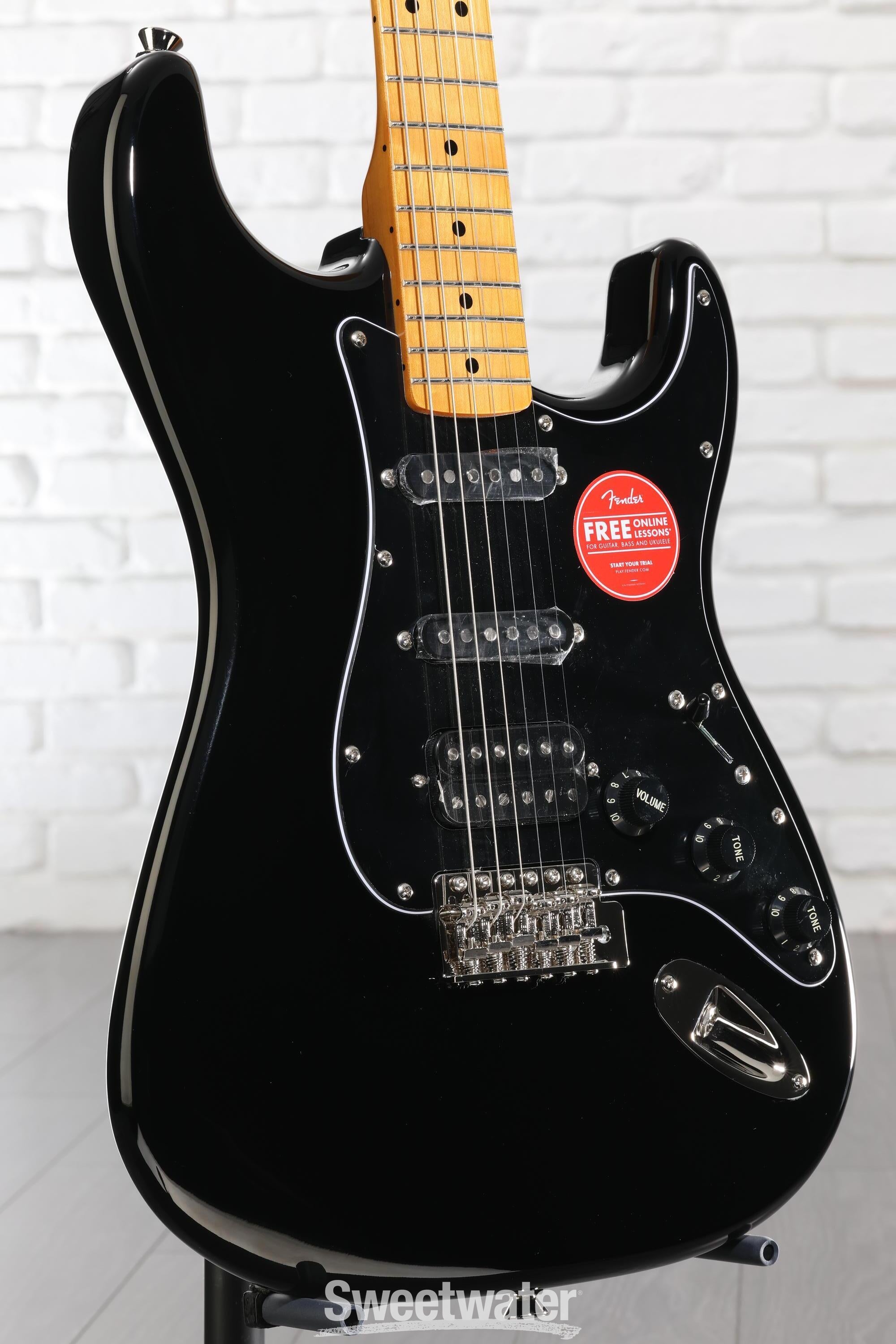 ギター Squier by Fender Classic Vibe '70s HSS Squier Classic Vibe '70s Stratocaster HSS - Black with Maple