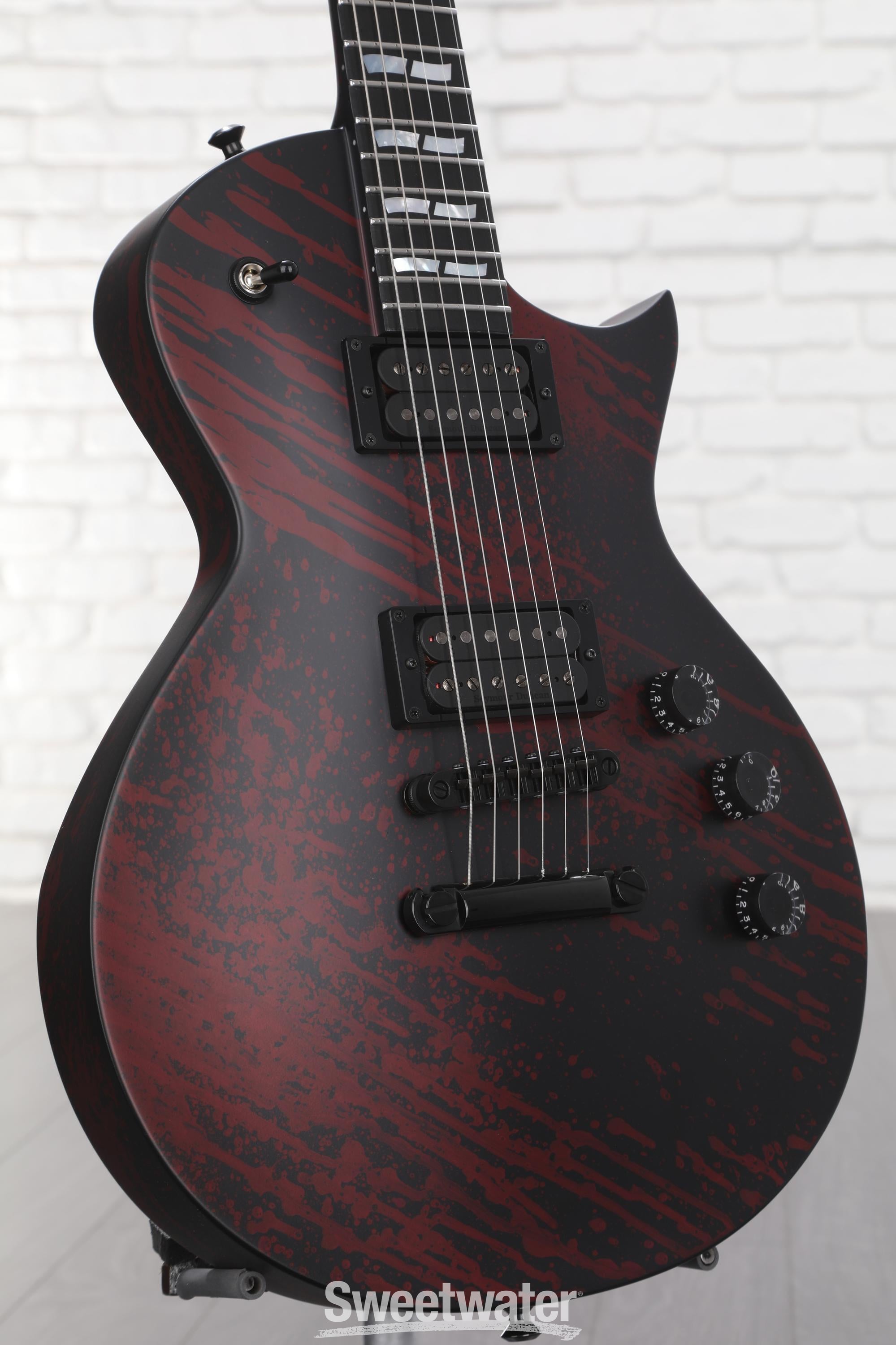 ESP E-II Eclipse-7 - Black Satin | Sweetwater