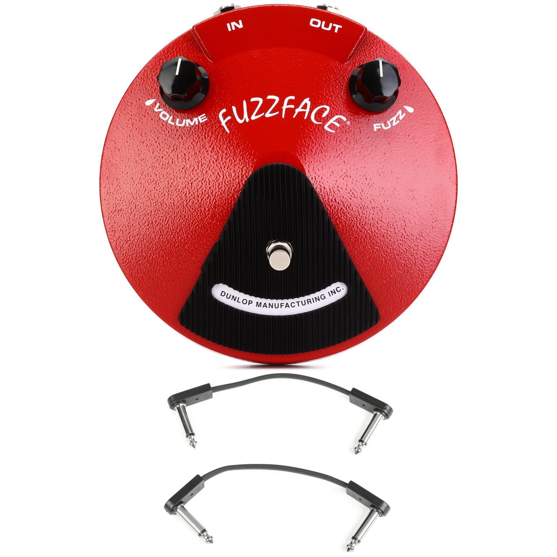 Dunlop JDF2 Classic Fuzz Face Pedal with EBS Patch Cables