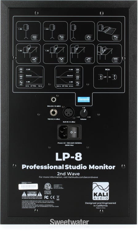 Kali Audio LP-8 V2 8-inch Powered Studio Monitor - Black