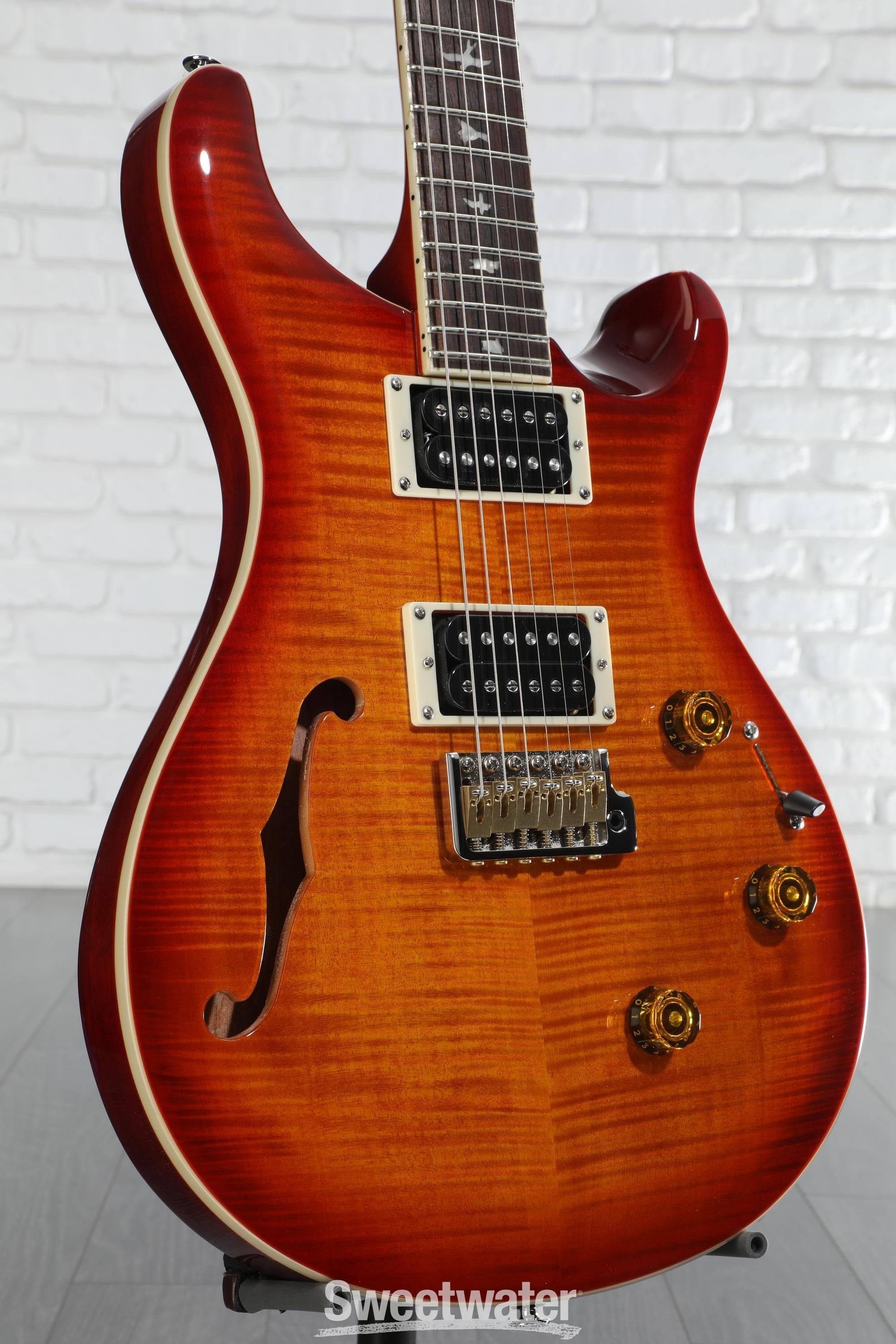PRS SE Custom 24 Semi-Hollow Piezo Electric Guitar - Vintage