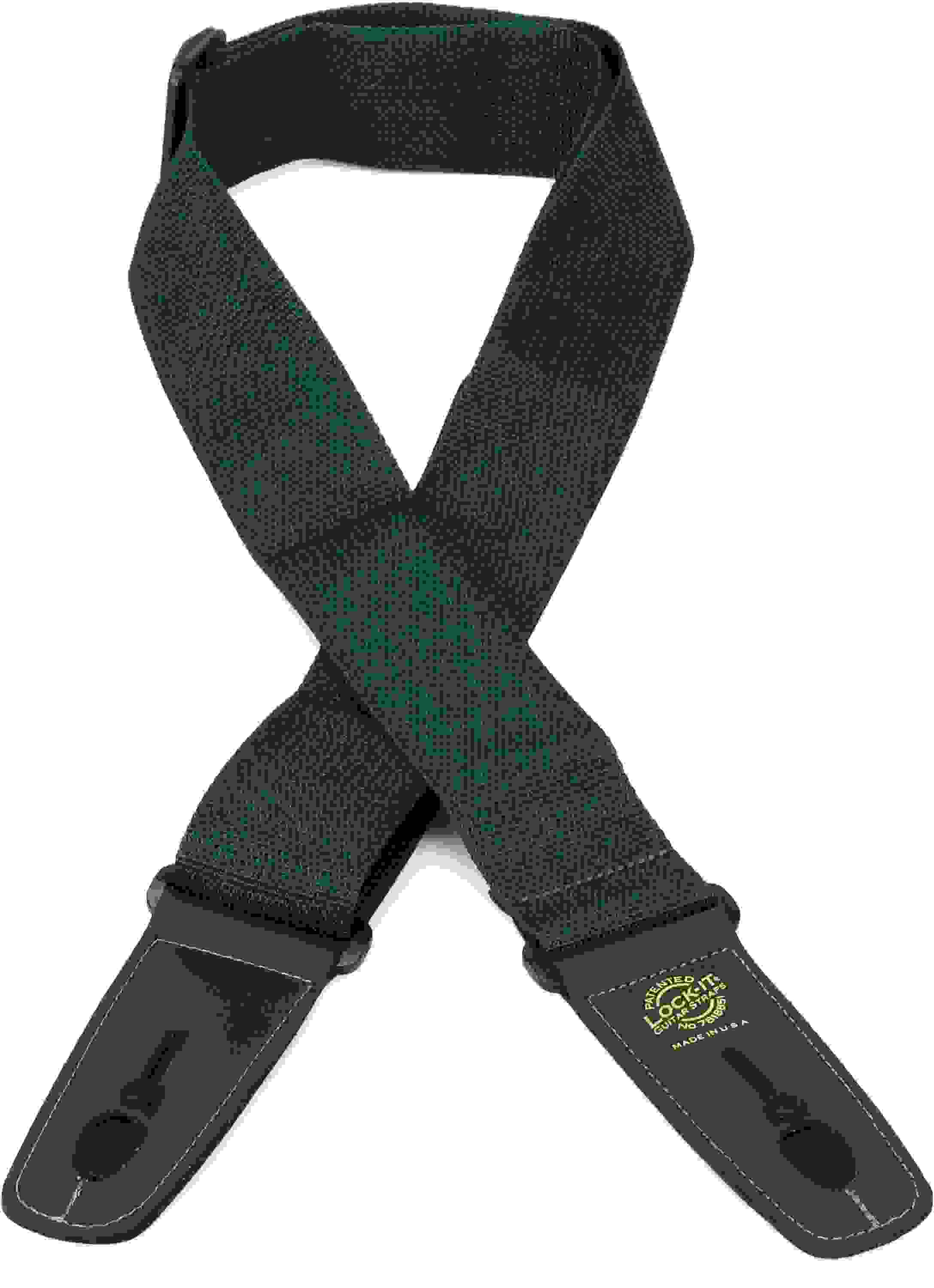 LockIt Straps Professional Gig Series 2" Green Poly Strap with Locking