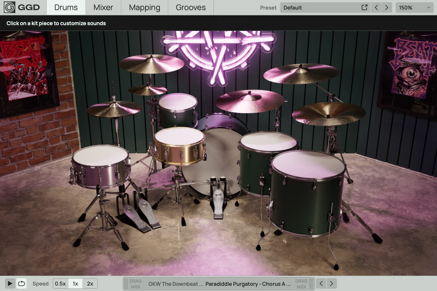 GetGood Drums One Kit Wonder: The Downbeat Virtual Instrument Plug