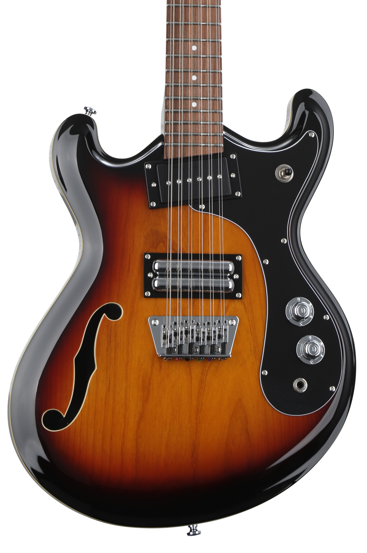 Danelectro 66 12 12 string Electric Guitar Transparent 3 Tone