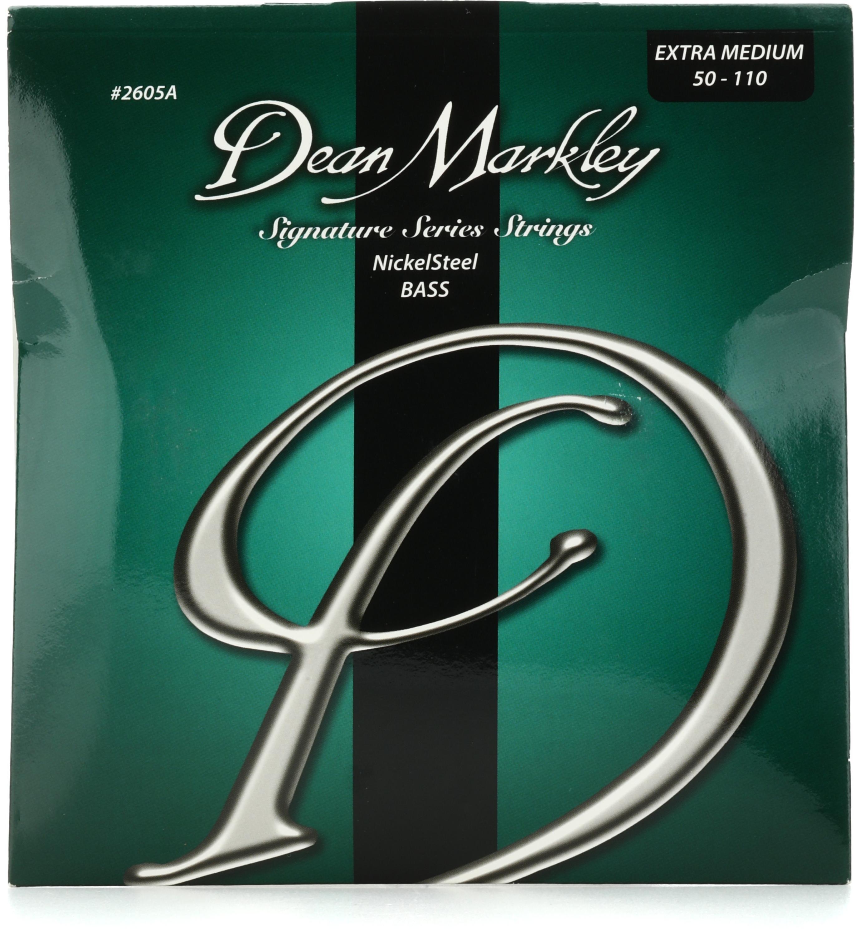 Bundled Item: Dean Markley NickelSteel Signature Series Bass Guitar Strings - Extra Medium, 4-string, .050-.110