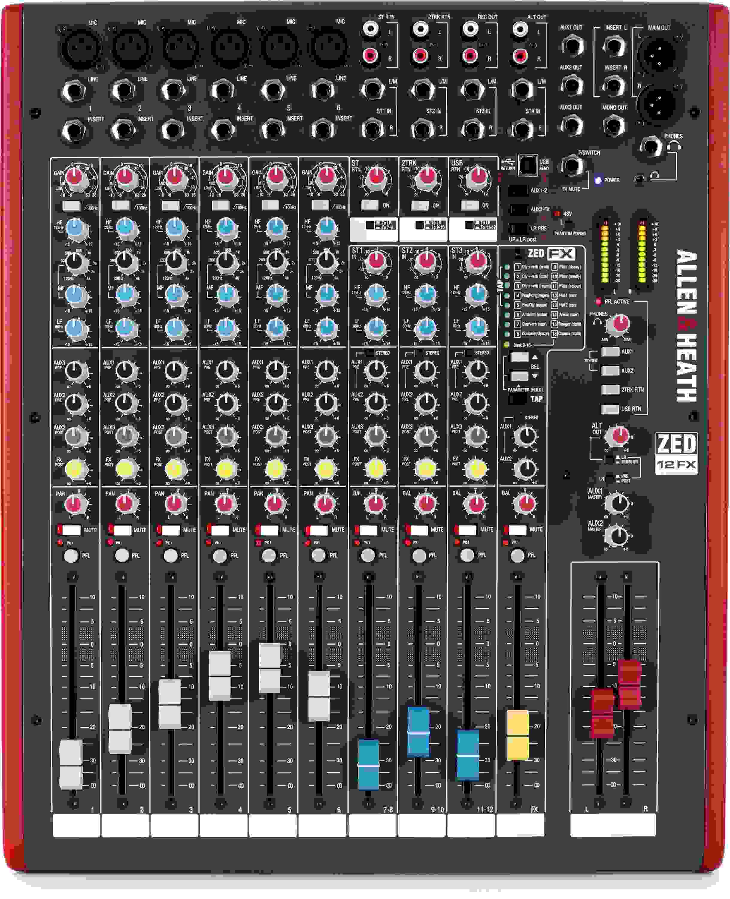 Allen & Heath ZED-12FX 12-channel Mixer with USB Audio Interface and Effects