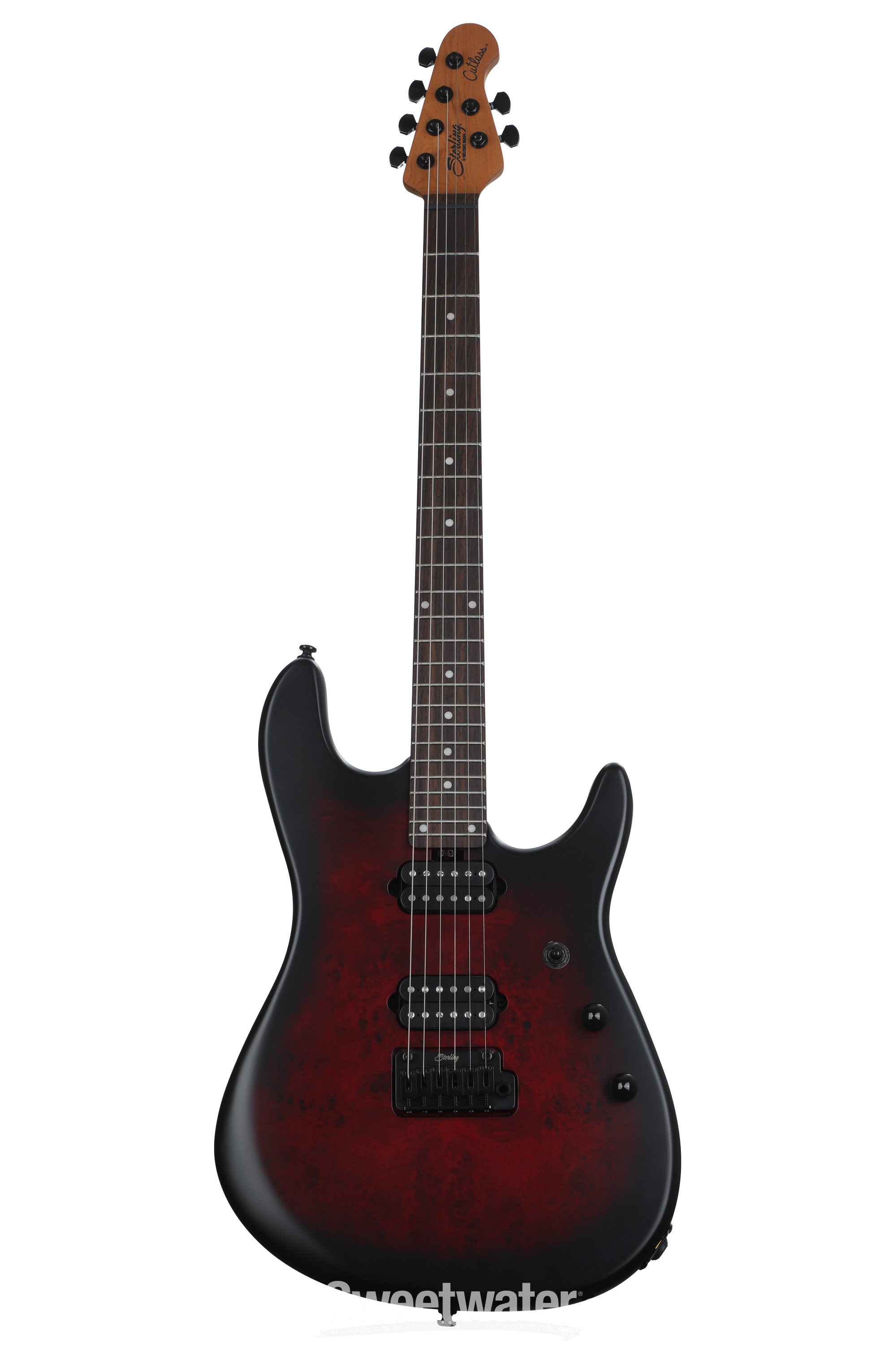 Sterling By Music Man Jason Richardson Signature Richardson6 Electric  Guitar - Dark Scarlet Burst Satin | Sweetwater