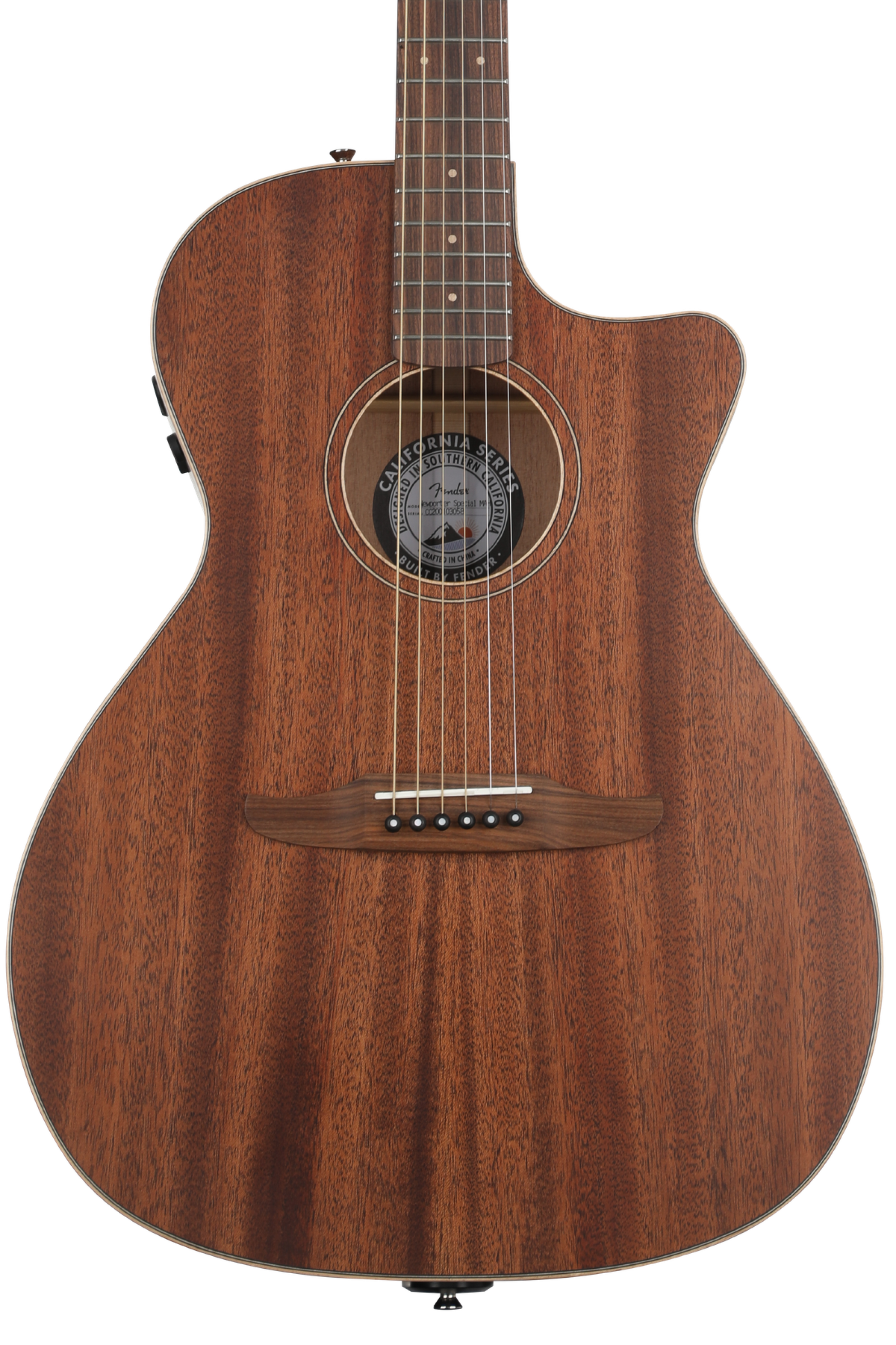 Fender Newporter Special Acoustic-Electric Guitar - Mahogany