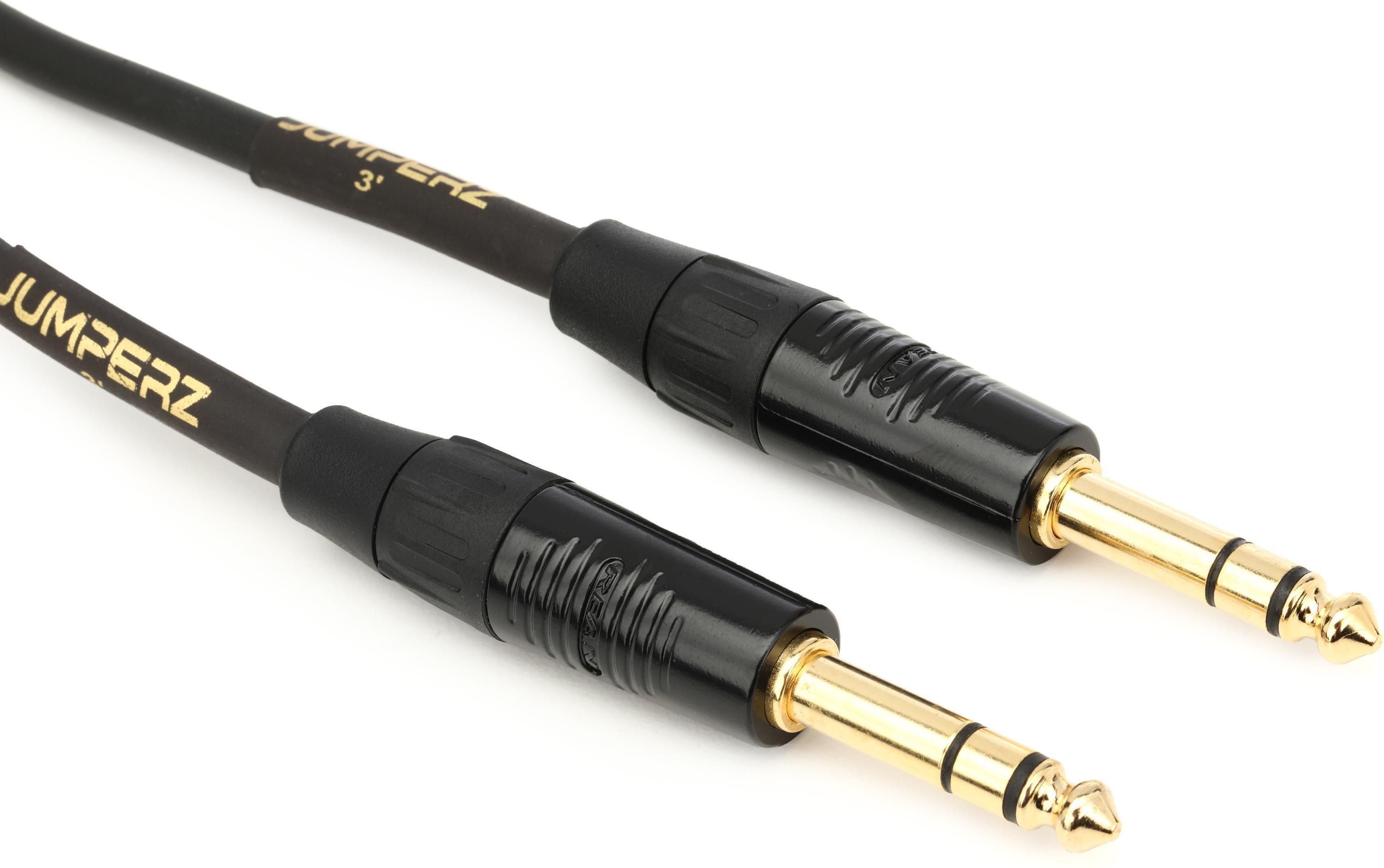 Photo of JUMPERZ JG2TRS-3 Gold TRS-TRS Patch Cable - 3 foot