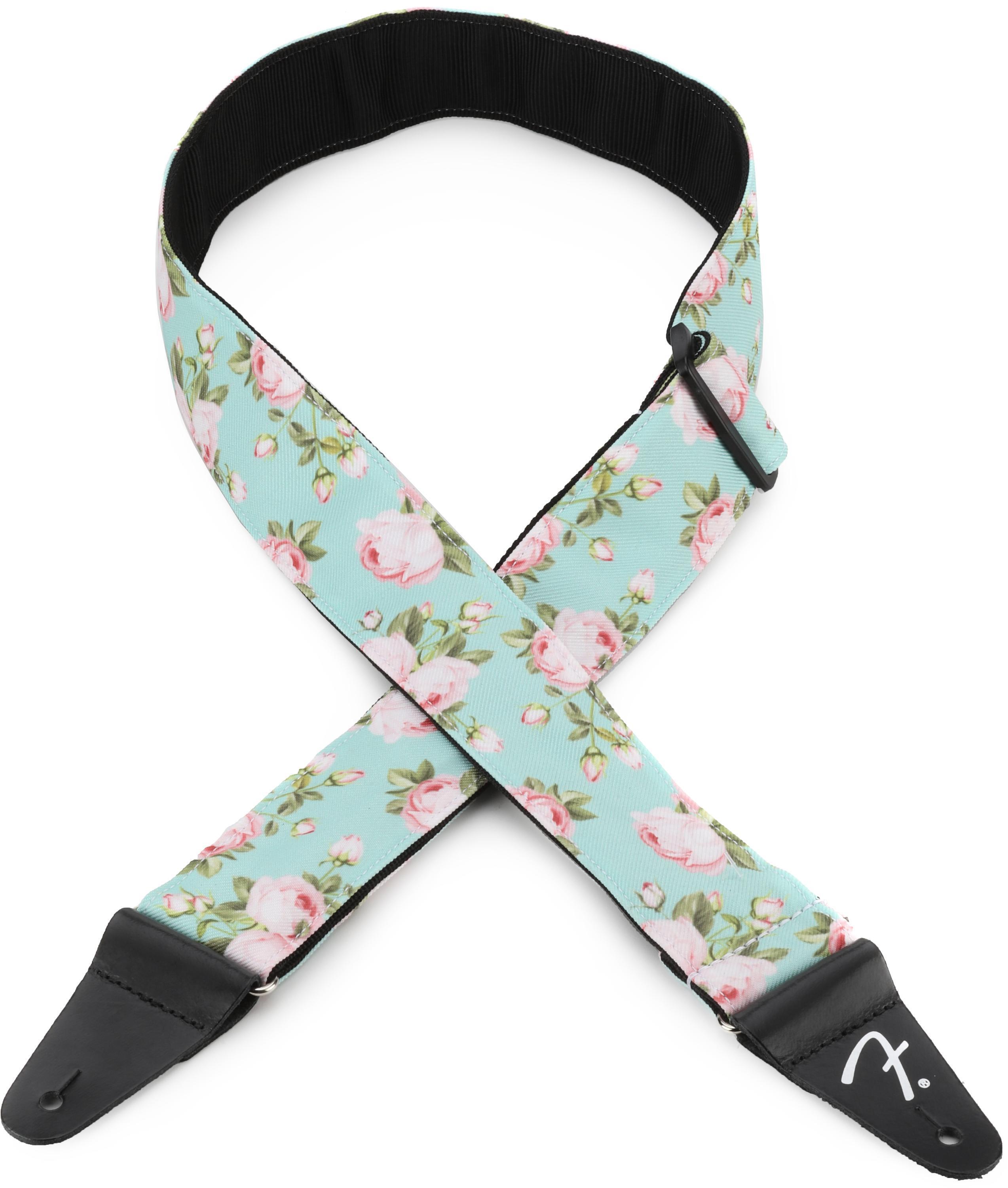 Photo of Fender Floral Guitar Strap - Surf Green