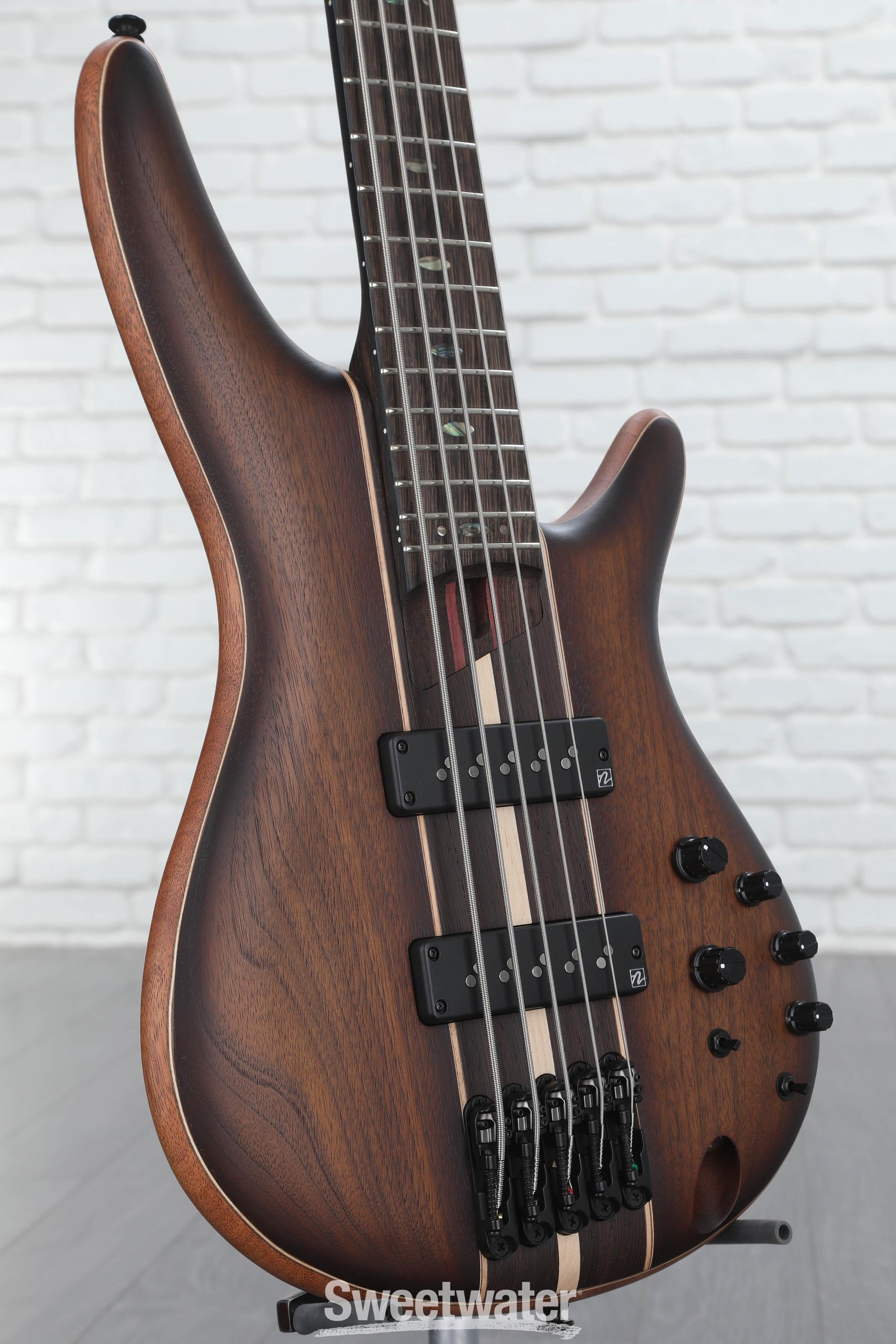 Ibanez Premium SR1355B 5-string Bass Guitar - Dual Mocha Burst