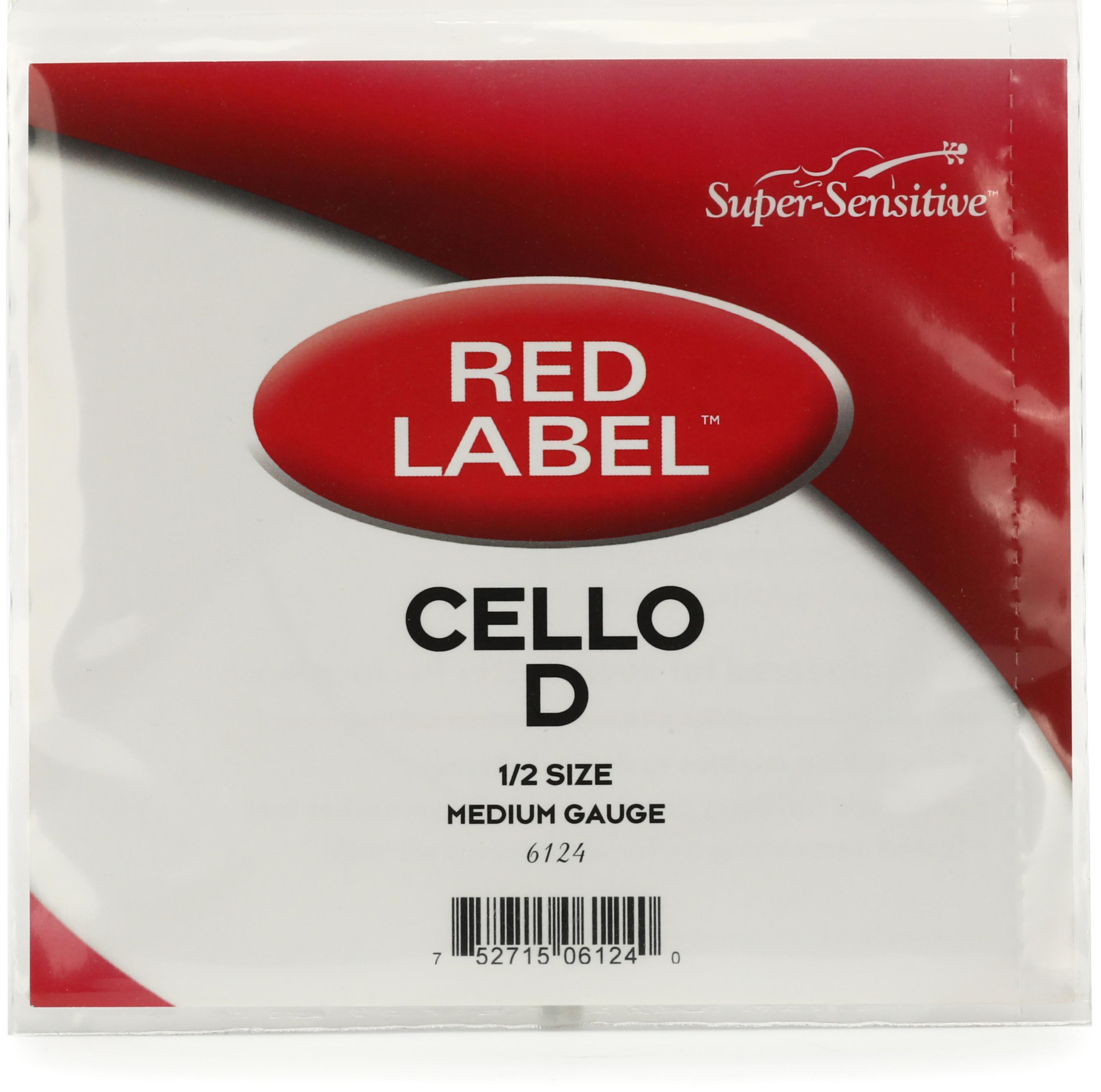 Photo of Super-Sensitive 6124 - Red Label Cello D String - 1/2 Size