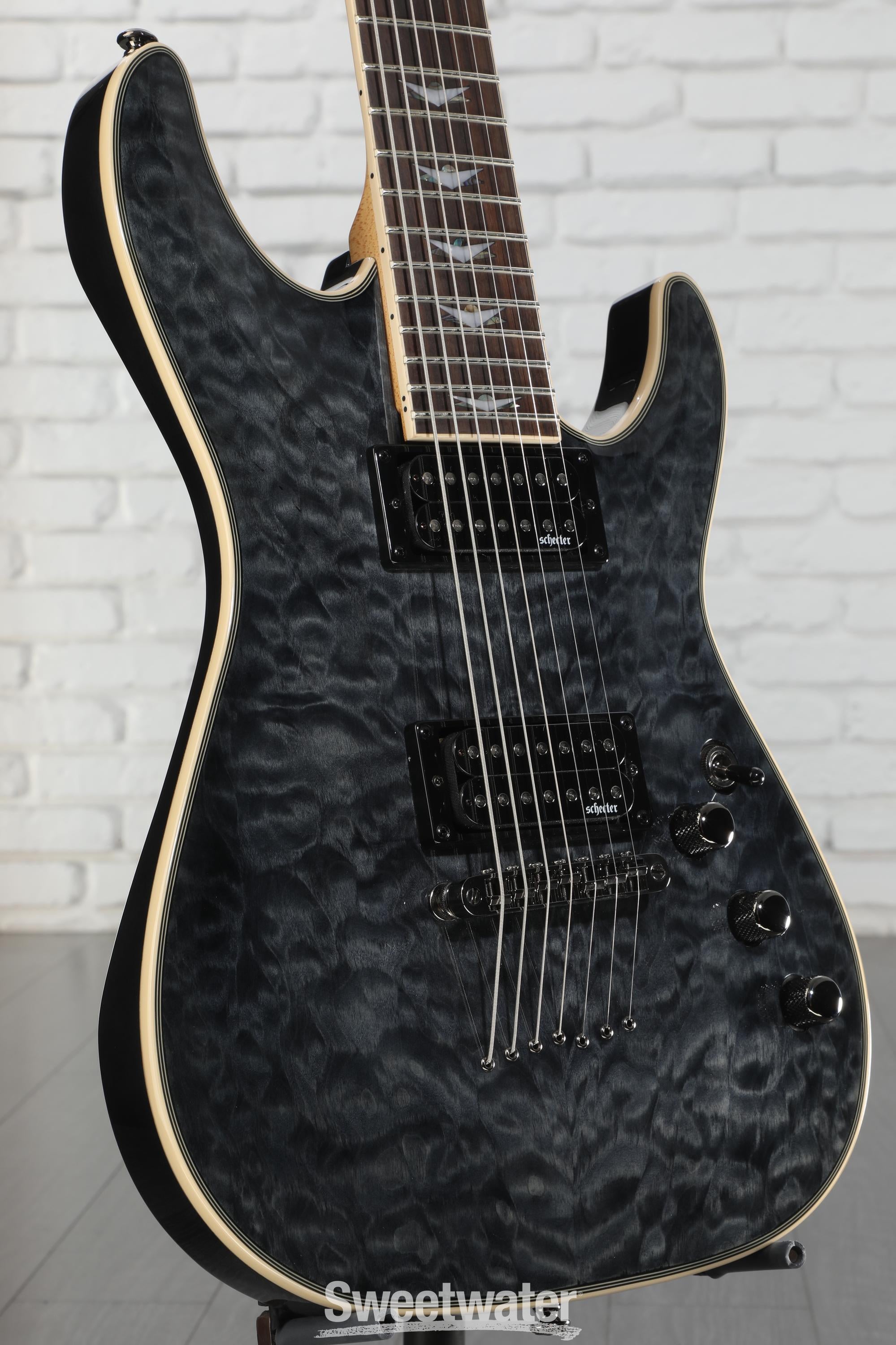 Schecter Omen Extreme-7 Electric Guitar - See Thru Black | Sweetwater