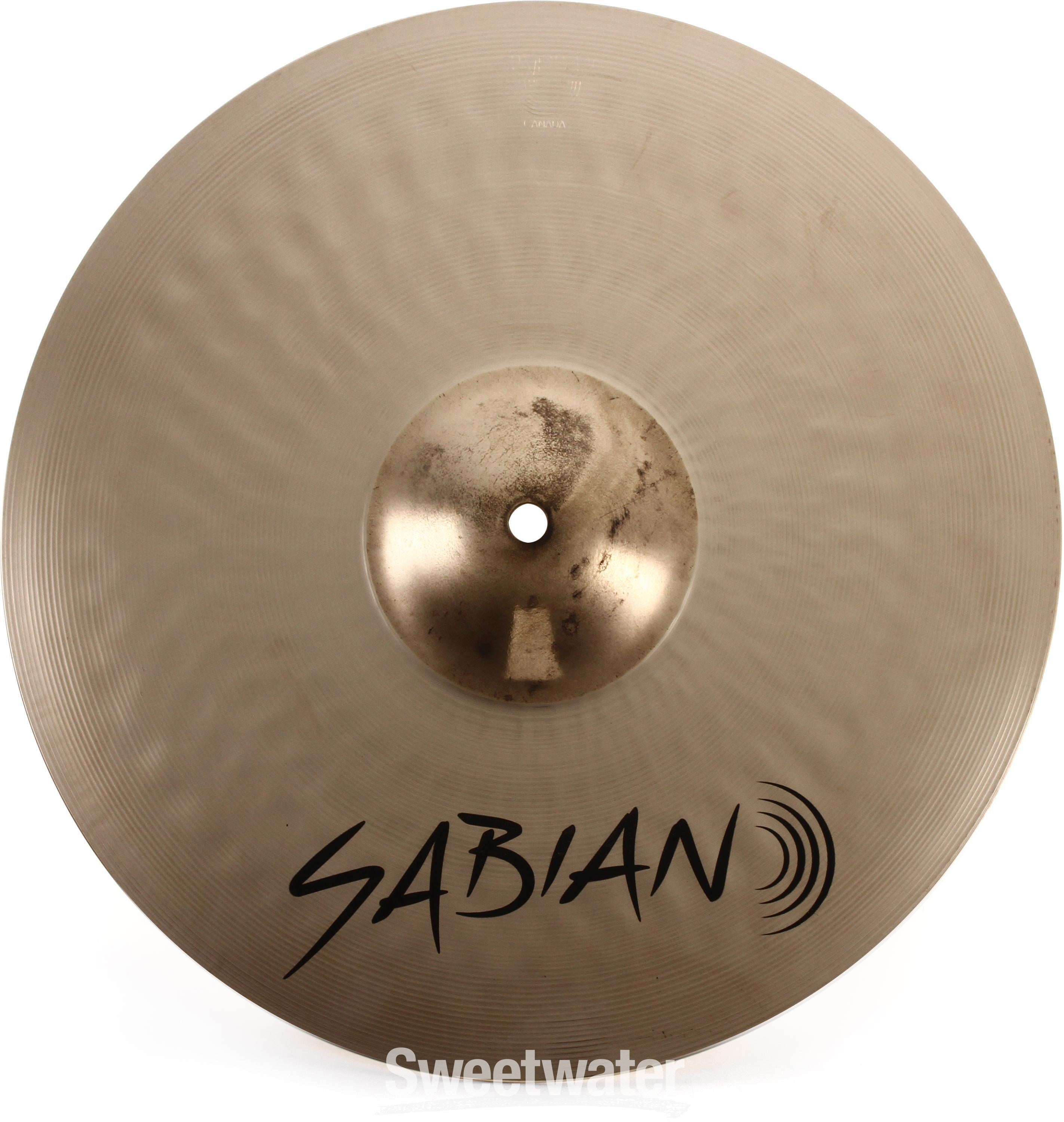 Sabian 14 inch AAX Thin Hi-hat Cymbals - Brilliant Finish | Sweetwater