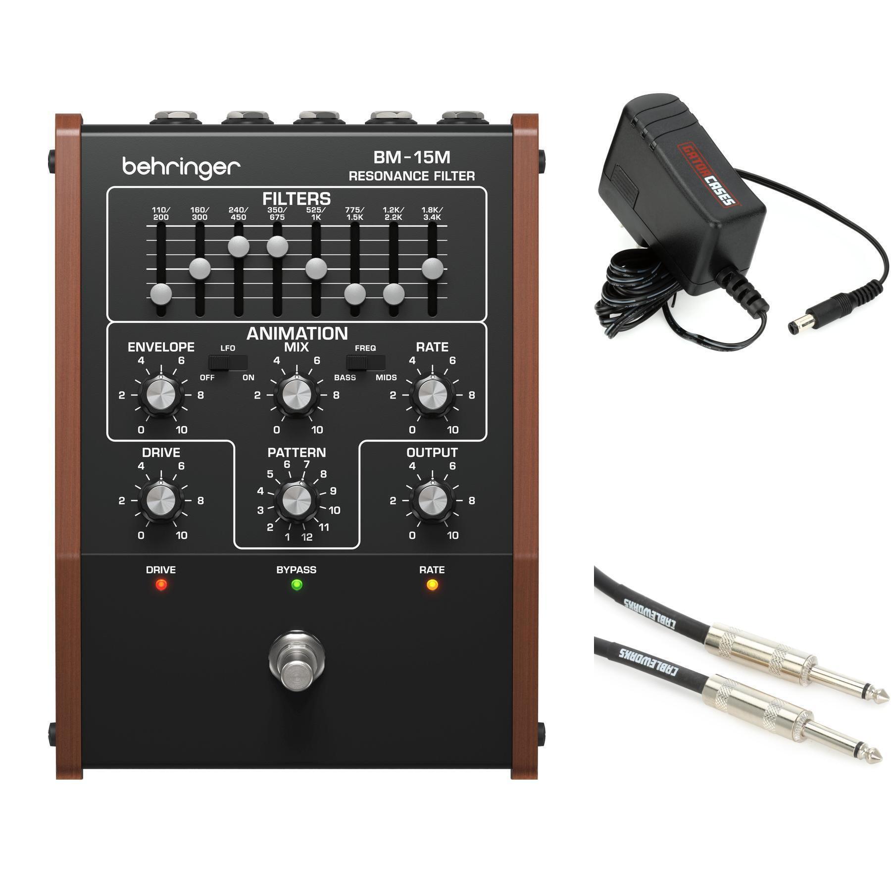 Behringer BM-15M Resonance Filter Pedal with Power Supply and