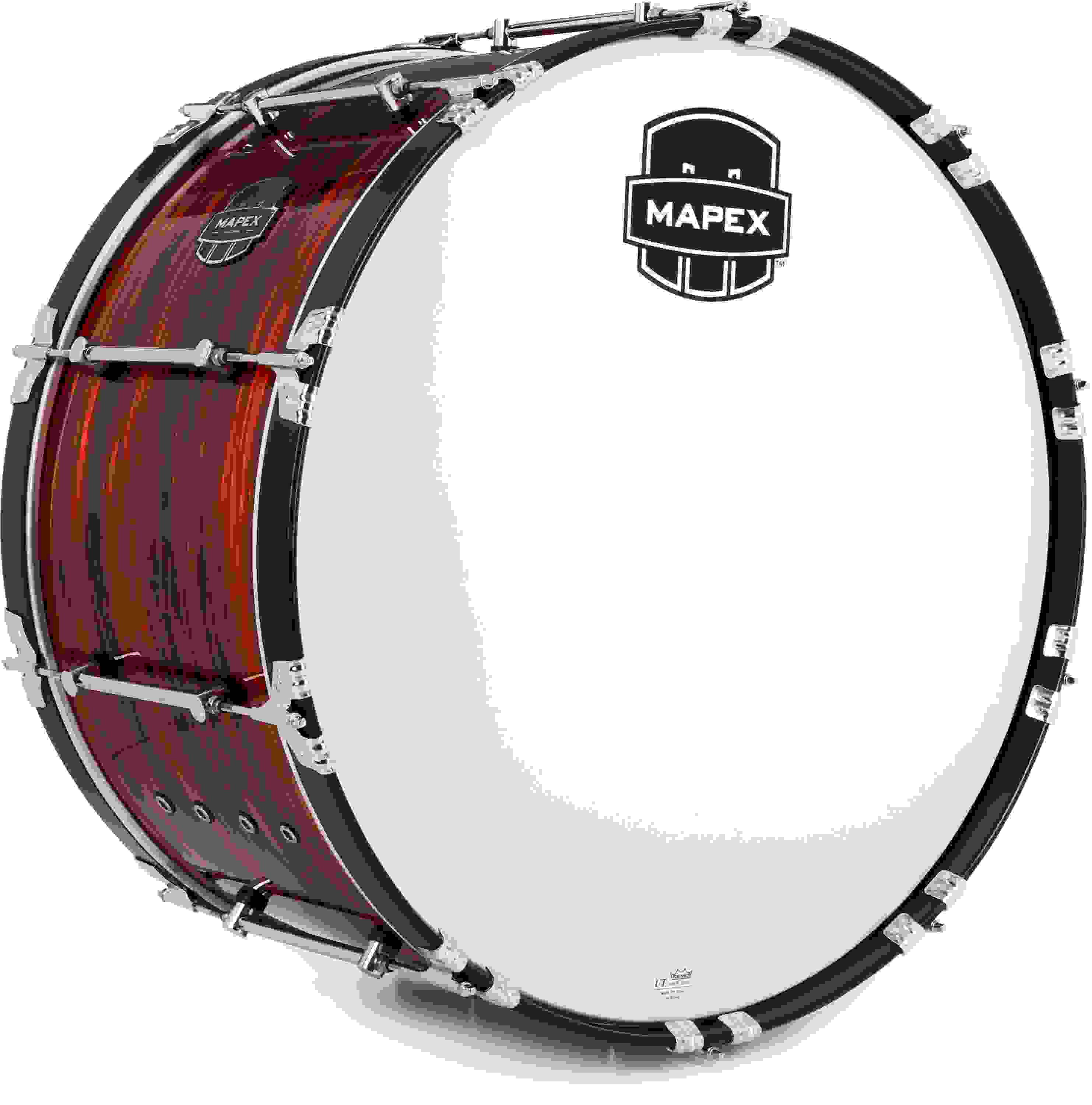 Mapex Quantum Mark II Marching Bass Drum - 14 x 28 inch - Red Ripple