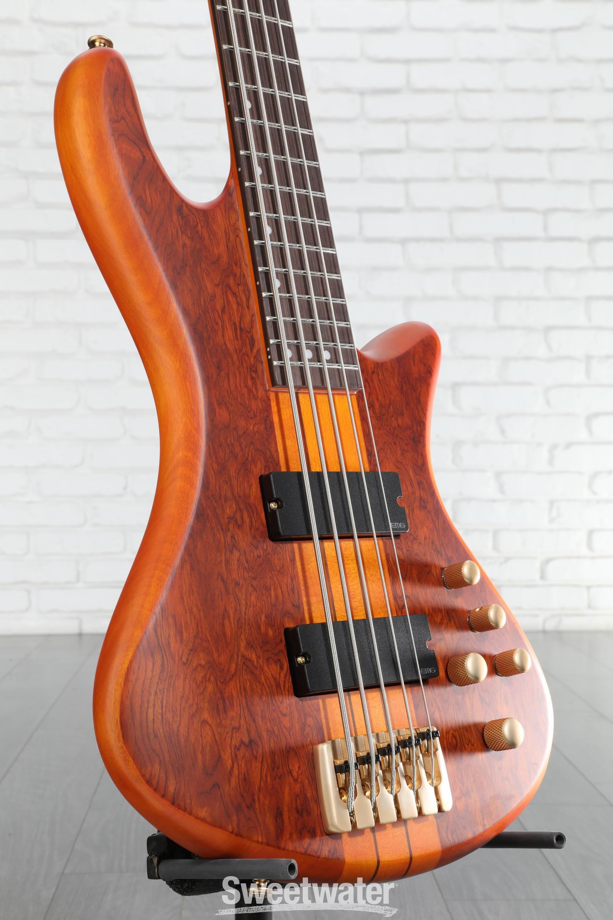 Schecter Stiletto Studio 5 Bass Guitar - Honey Satin | Sweetwater