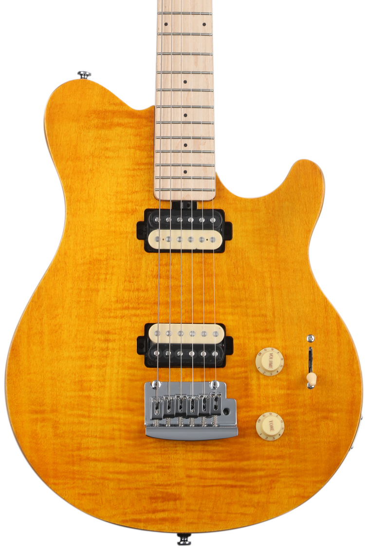 Sterling By Music Man Axis Flame Maple Electric Guitar - Trans