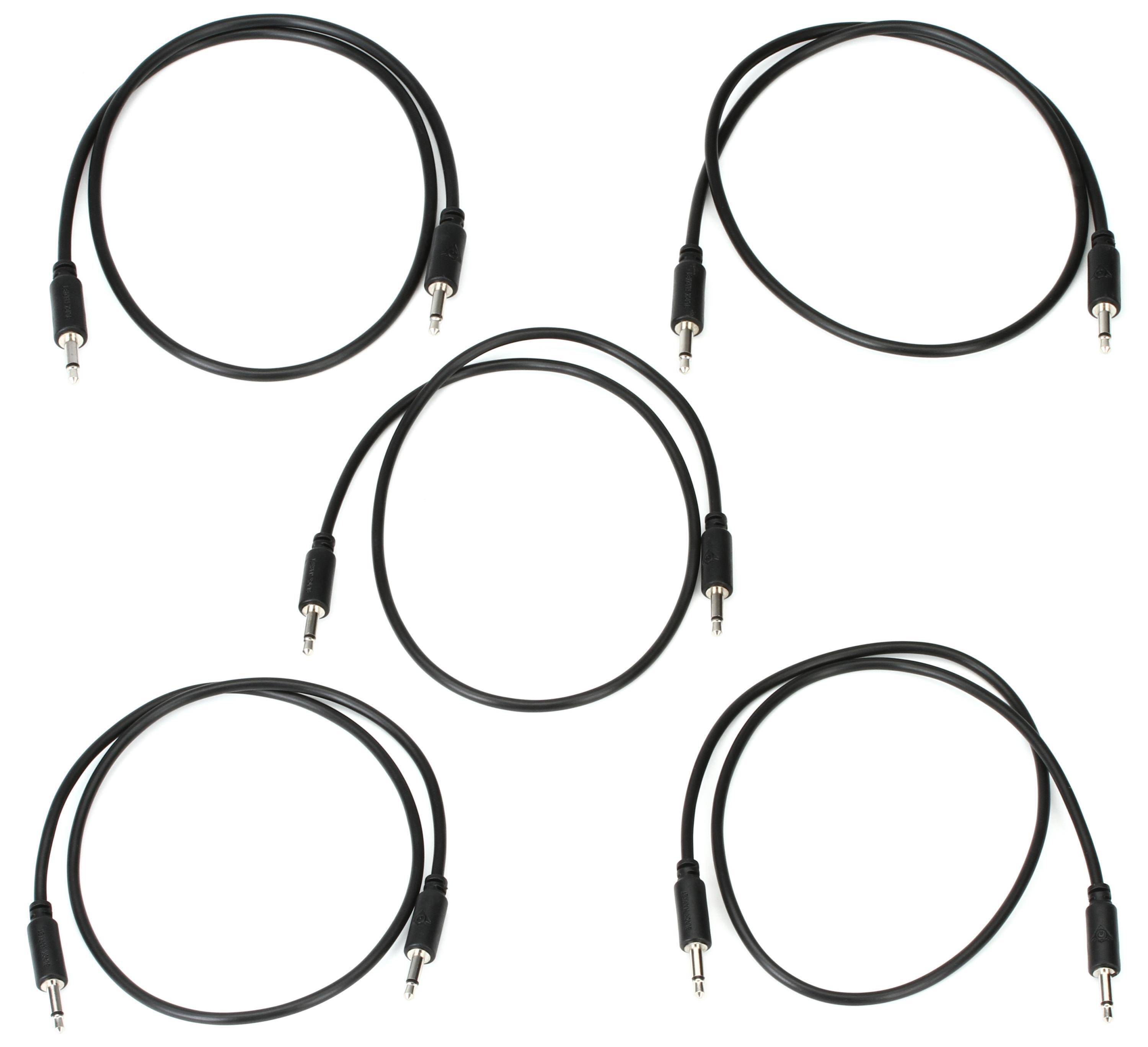 Photo of Black Market Eurorack Patch Cable 5-pack - 50cm Black