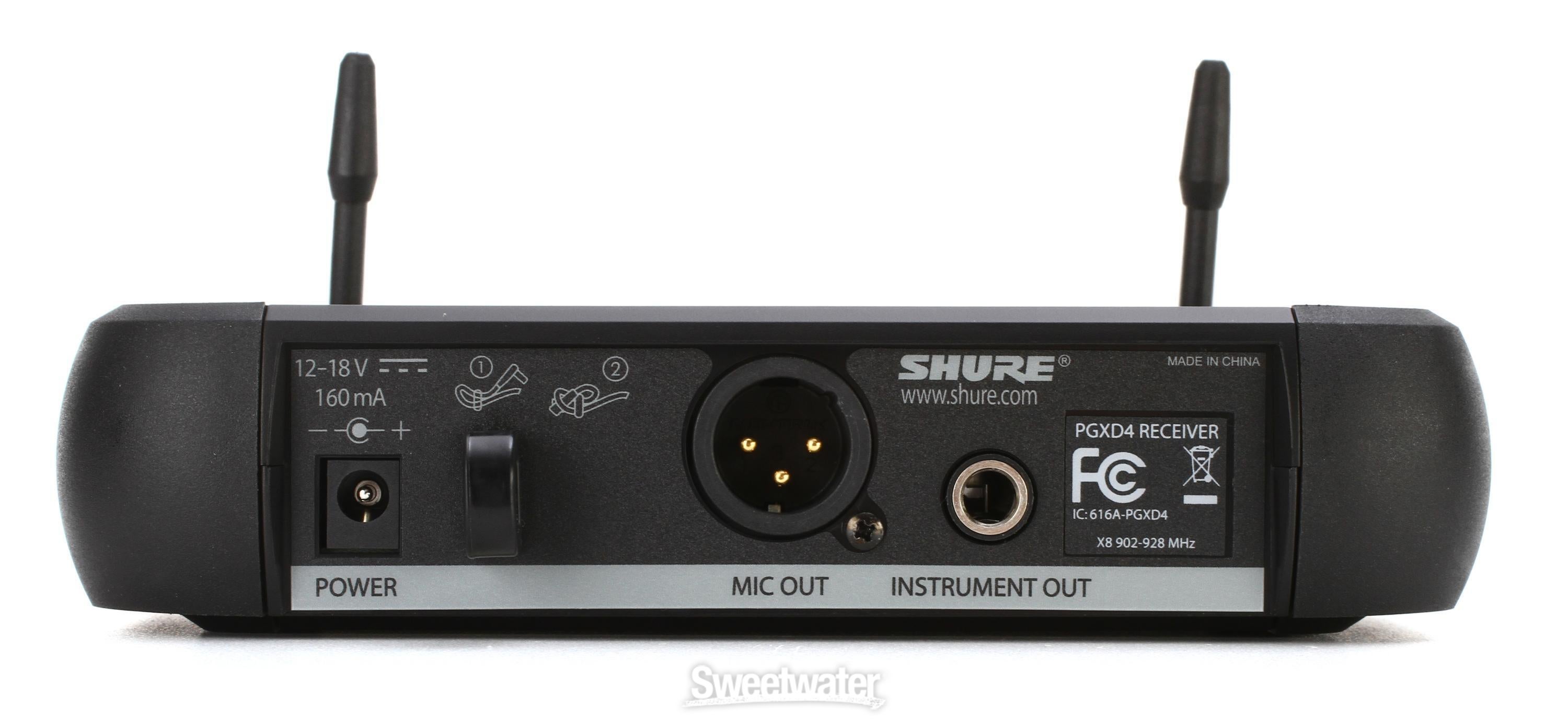 Shure PGXD4 Wireless Receiver X8 Band