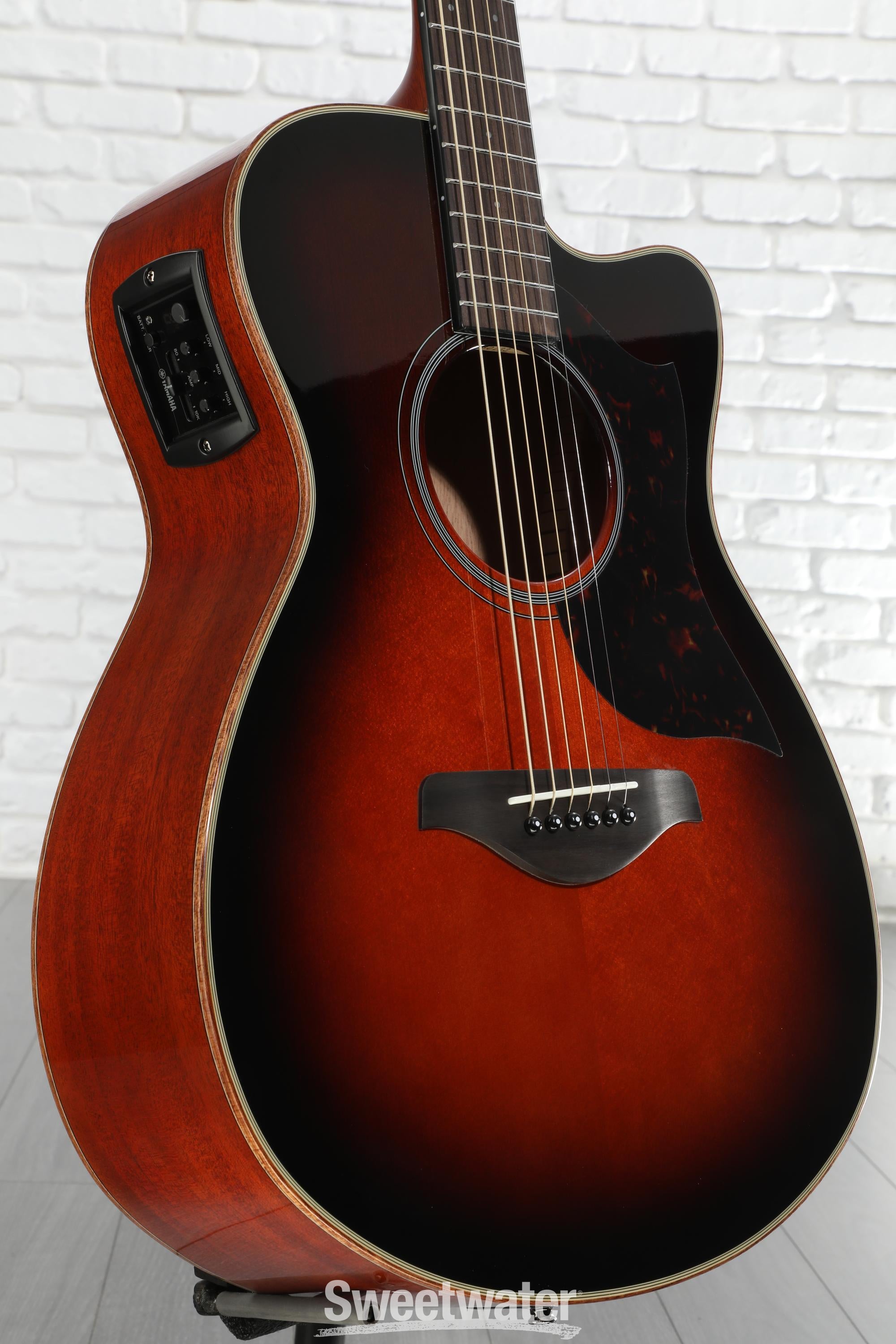 Yamaha AC1M Concert Cutaway Acoustic-electric Guitar - Tobacco
