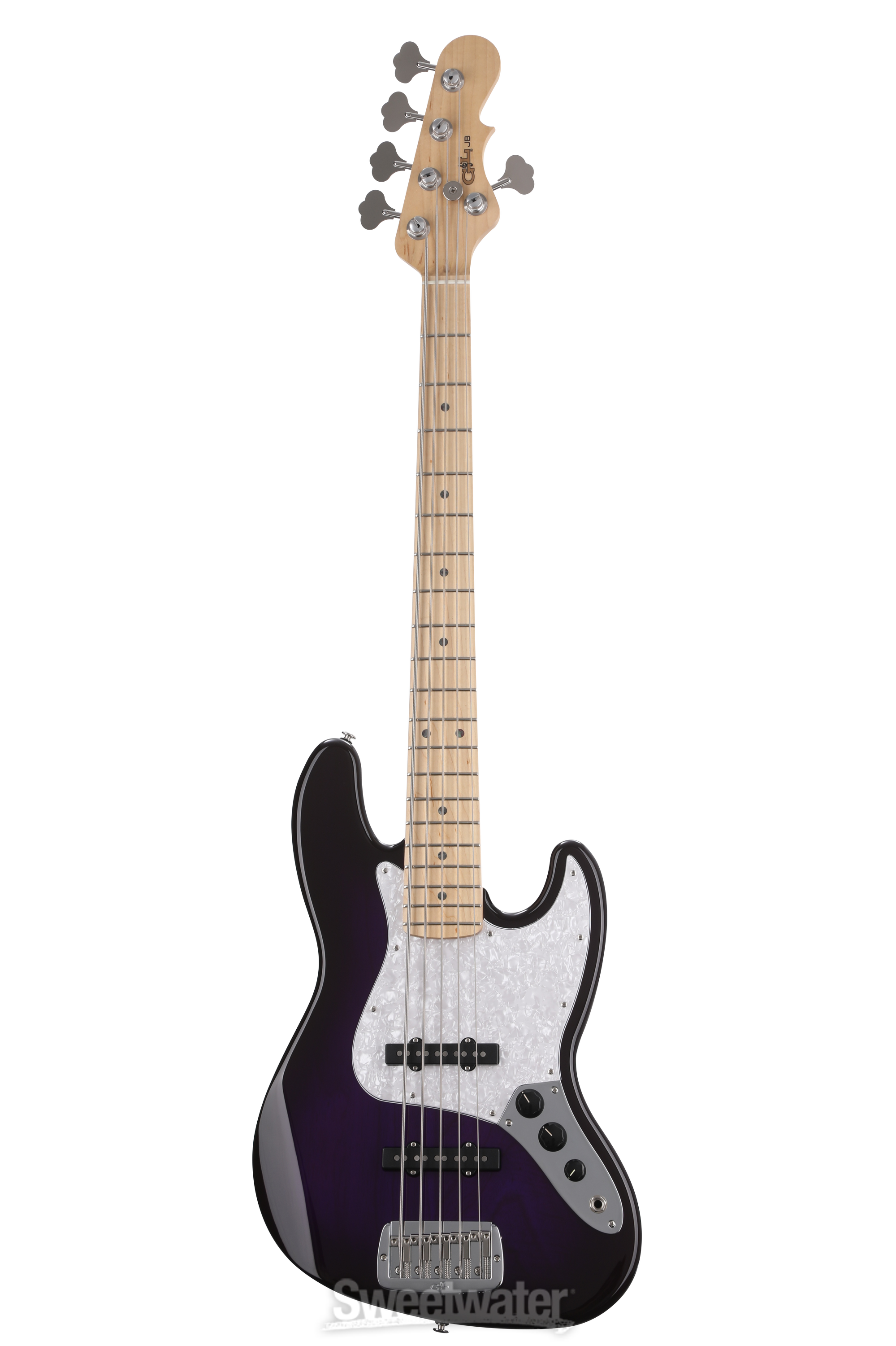 G&L Fullerton Deluxe JB-5 Bass Guitar - Purpleburst | Sweetwater